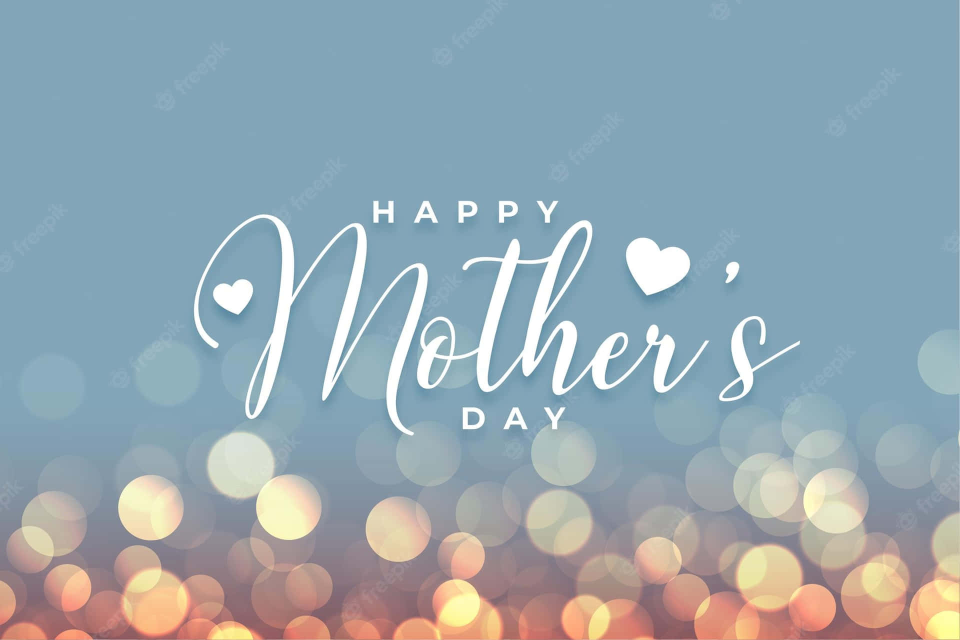 Happy Mother's Day Greeting Card With Bokeh Background