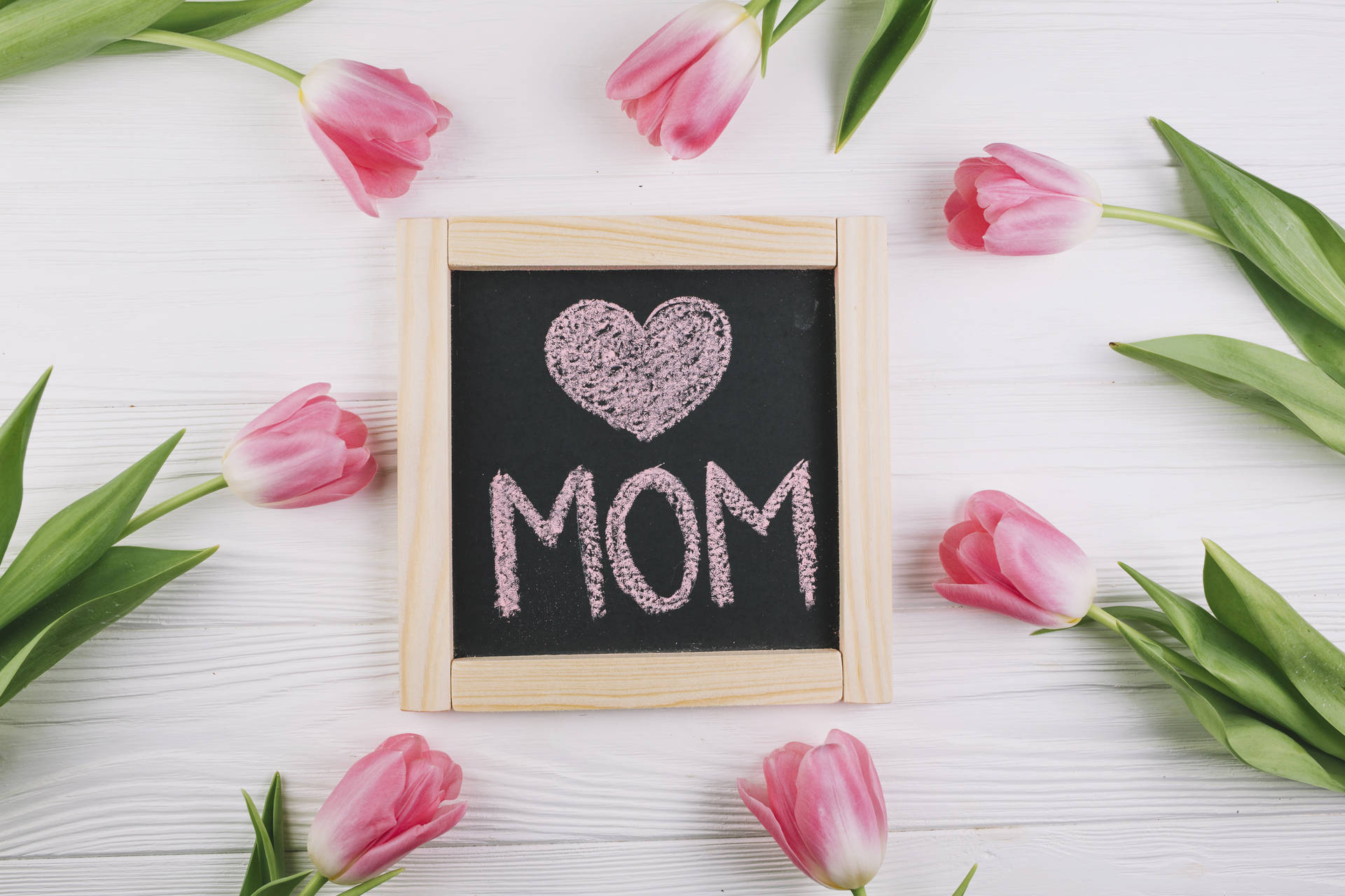 Happy Mothers Day Chalkboard Background