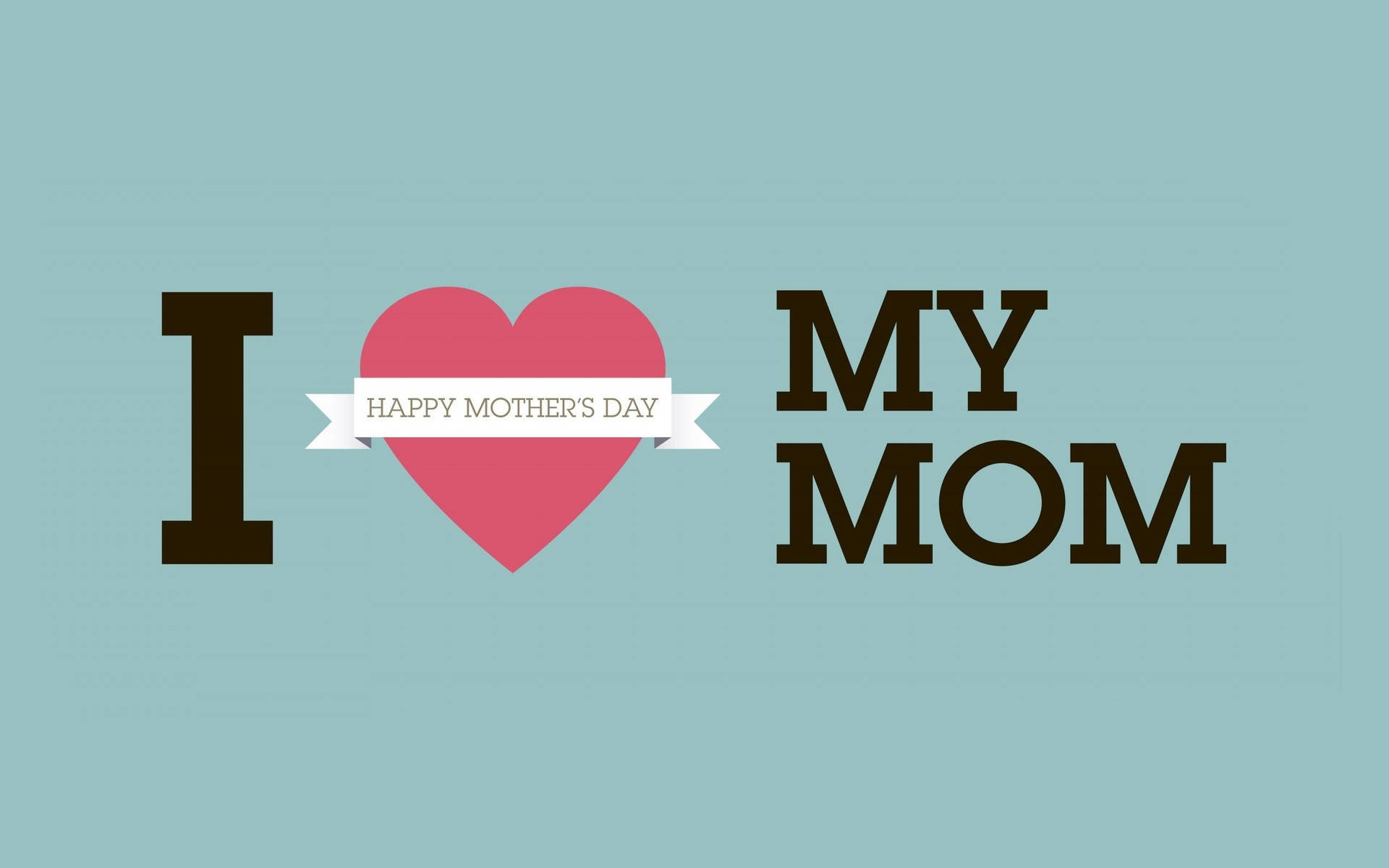 Happy Mothers Day In Blue Background