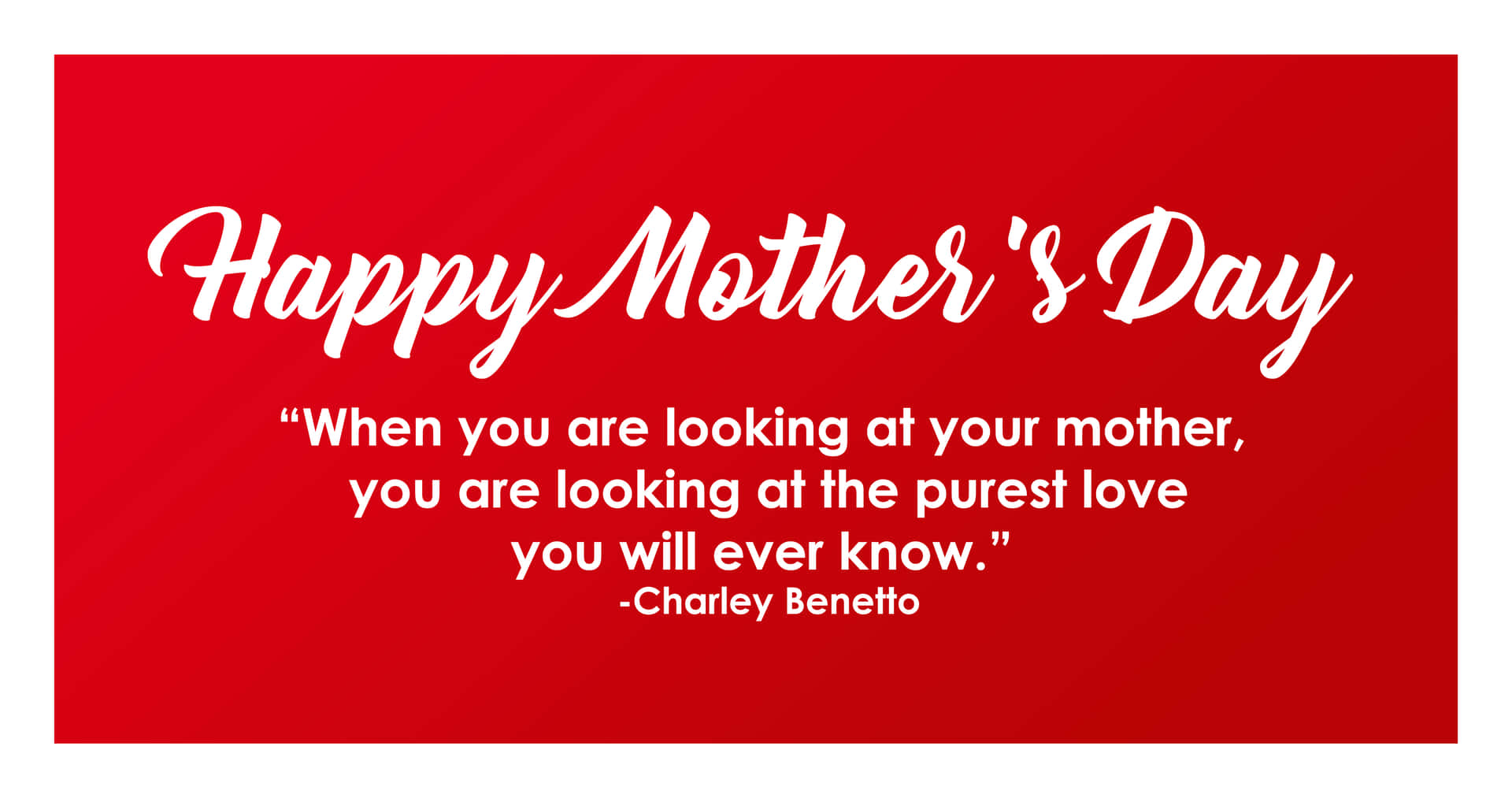 Happy Mothers Day Quote Red Canvas Hd