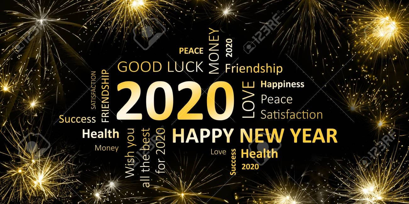 Happy New Year 2020 1300 X 649 Background