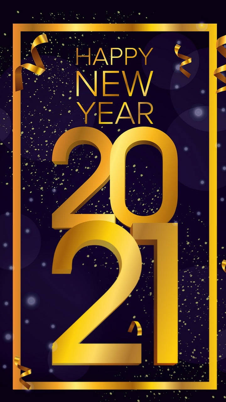 Happy New Year 2021 Portrait Greeting Background
