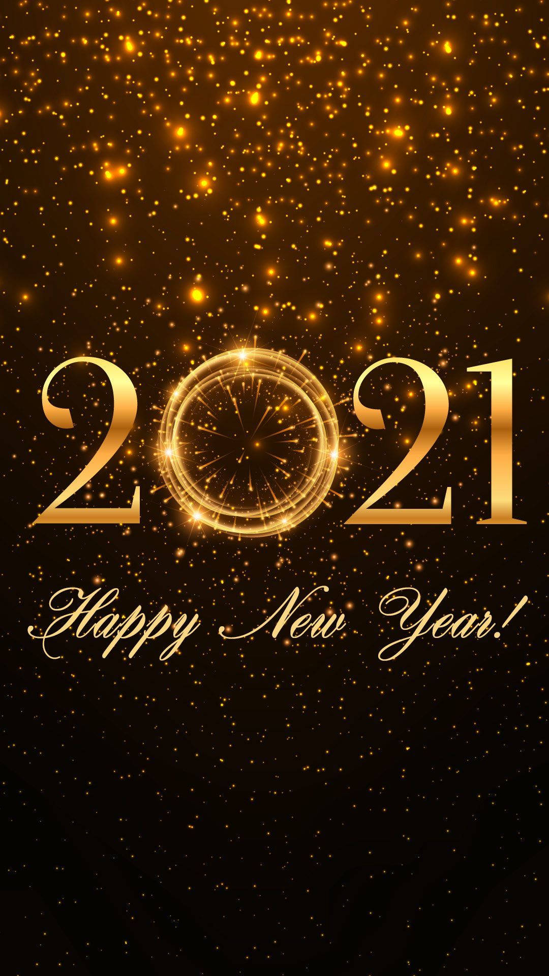 Happy New Year 2021 With Glittery Effects Background