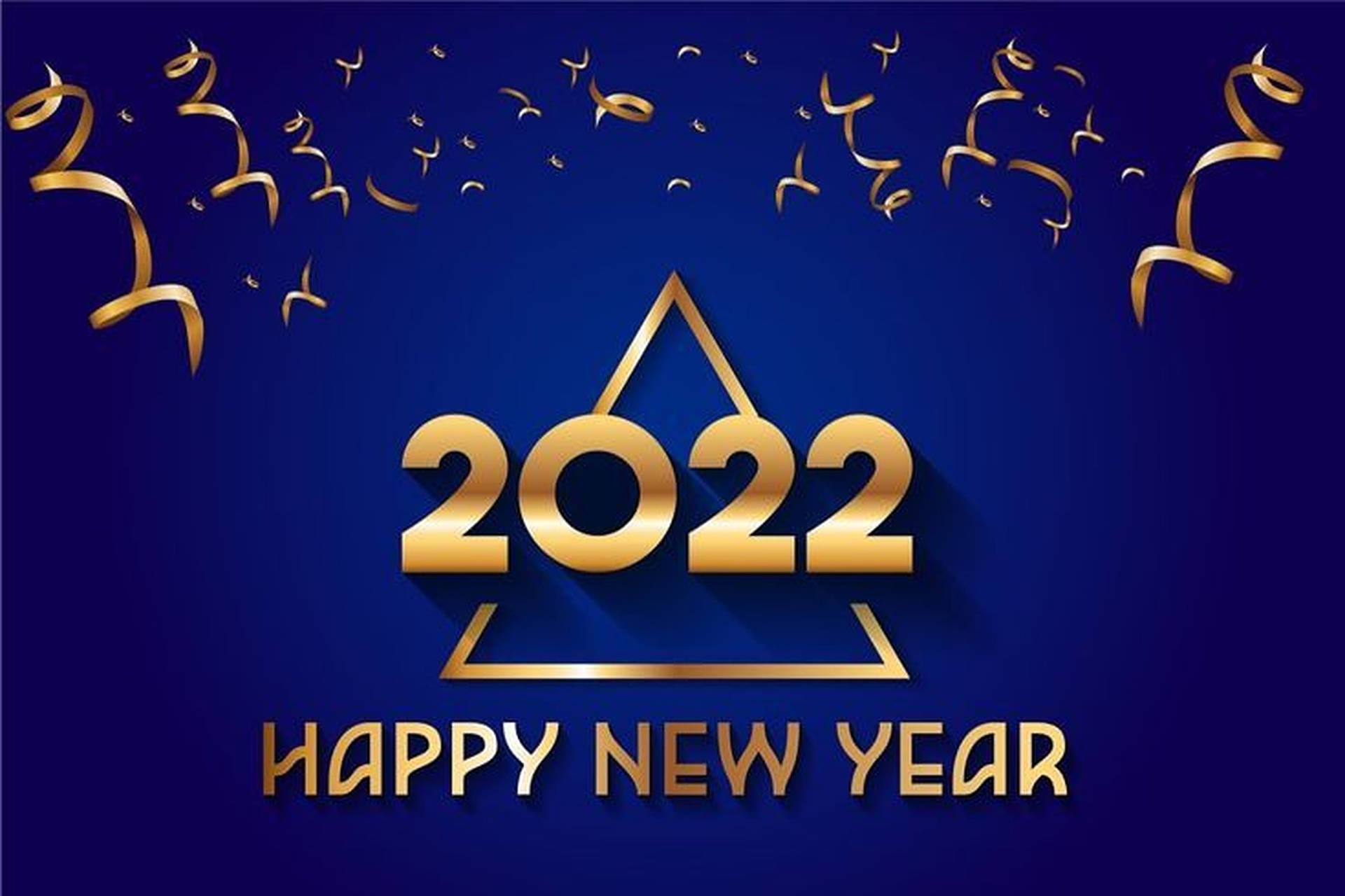 Happy New Year 2022 Blue Art