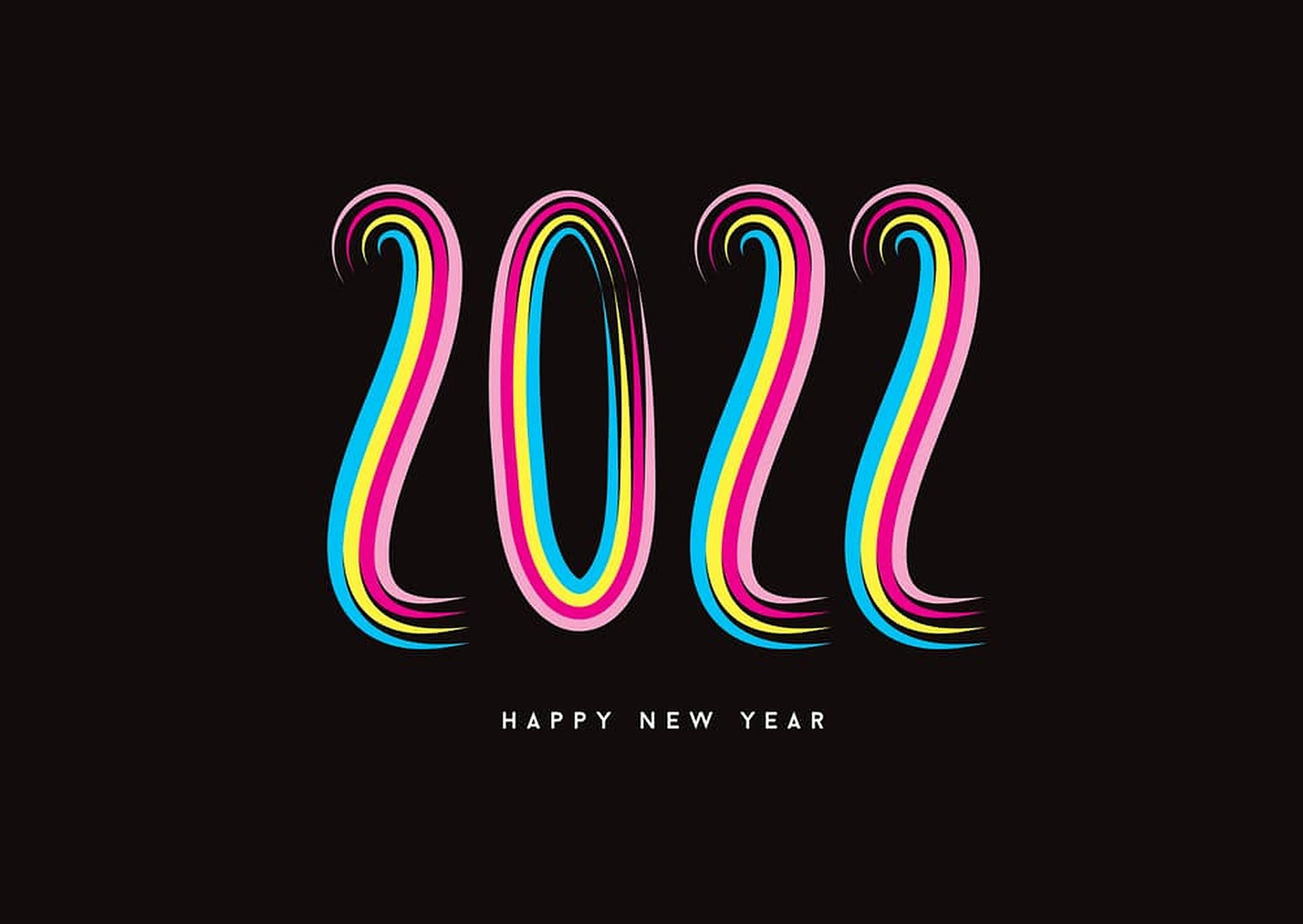 Happy New Year 2022 Colorful Art Background