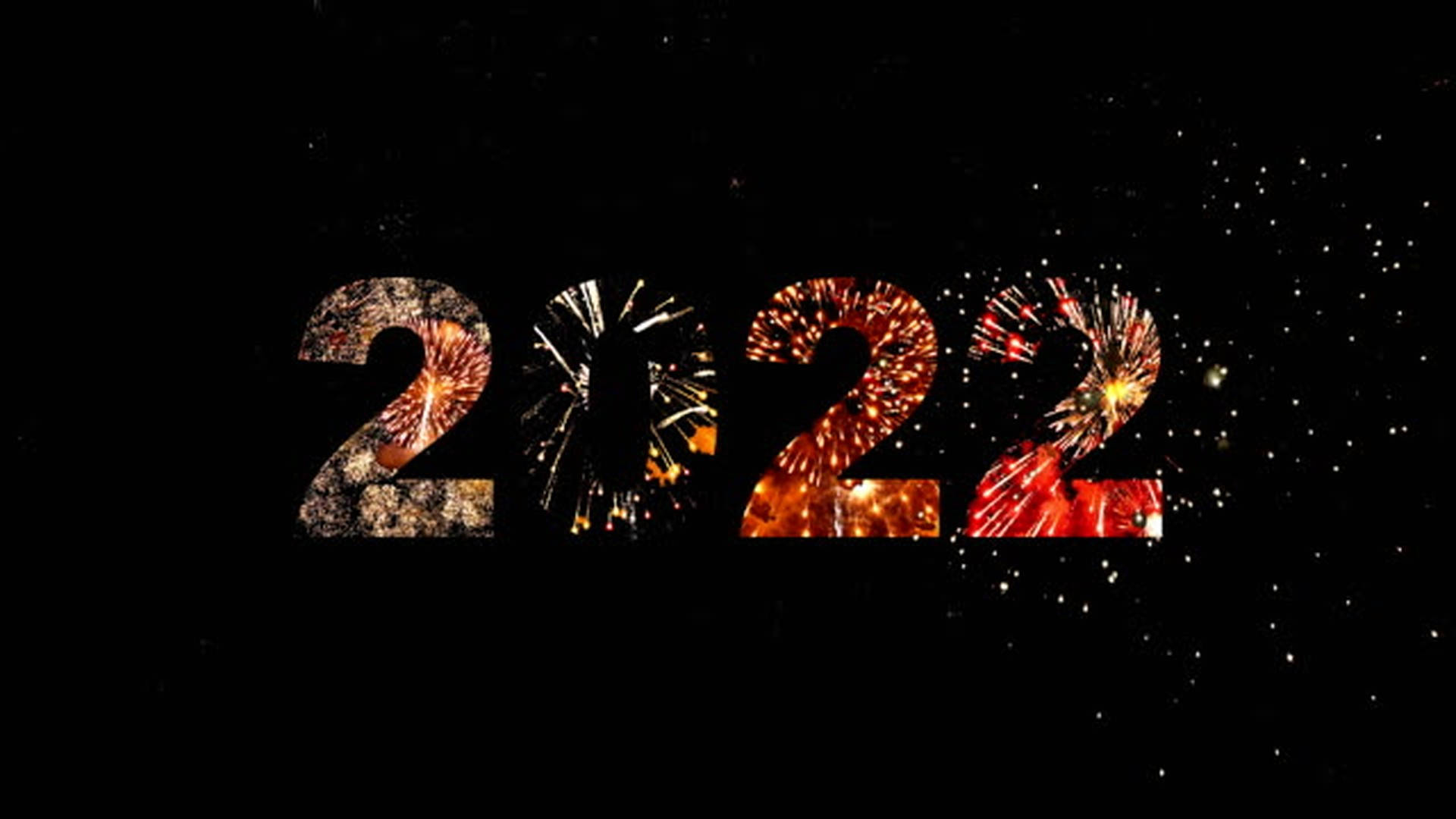 Happy New Year 2022 Fireworks Overlay Background