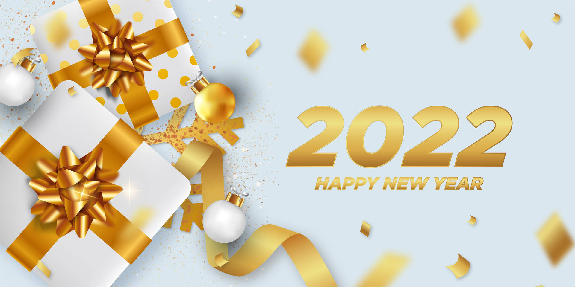 Happy New Year 2022 Gold Gifts