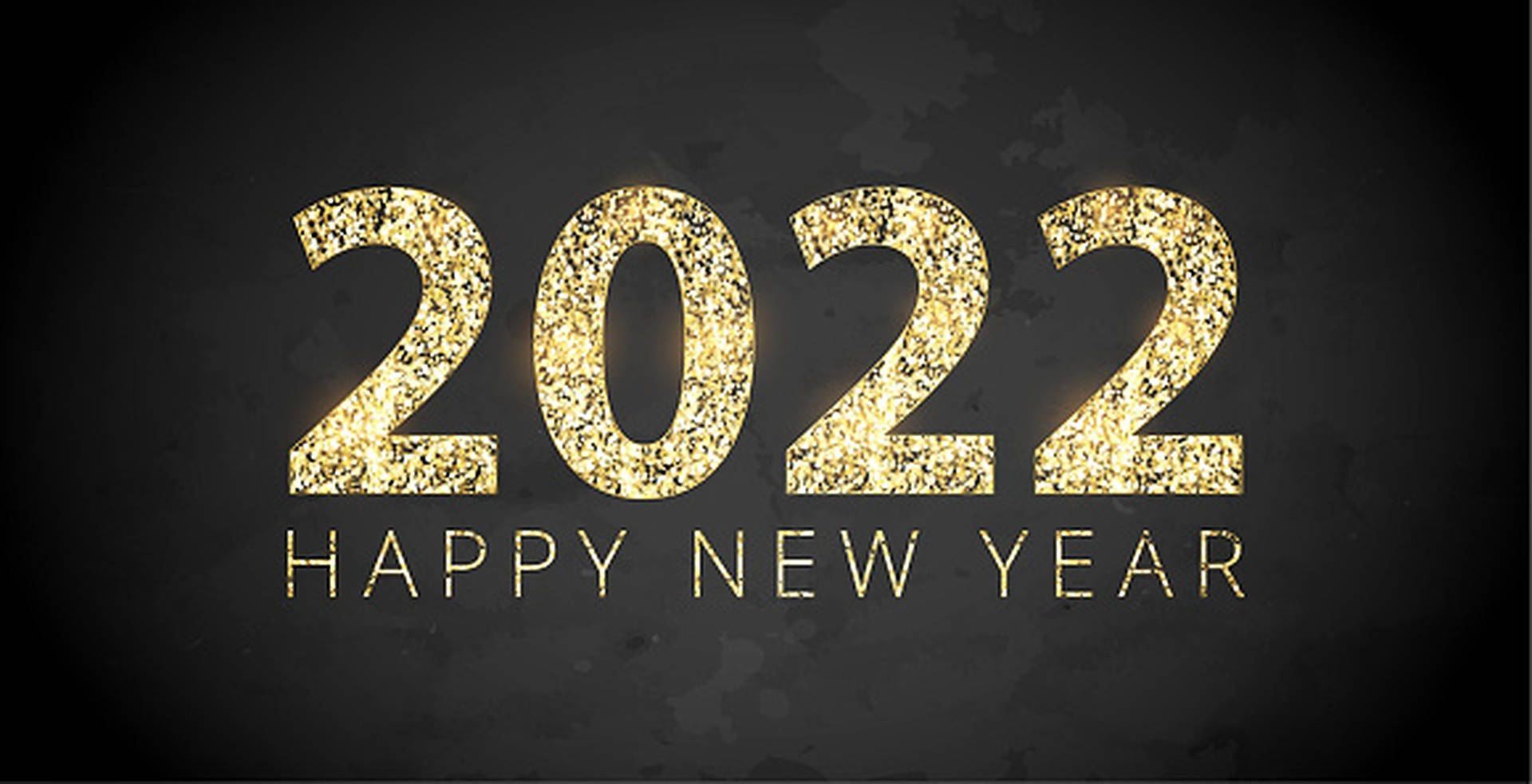 Happy New Year 2022 Gold Glitter