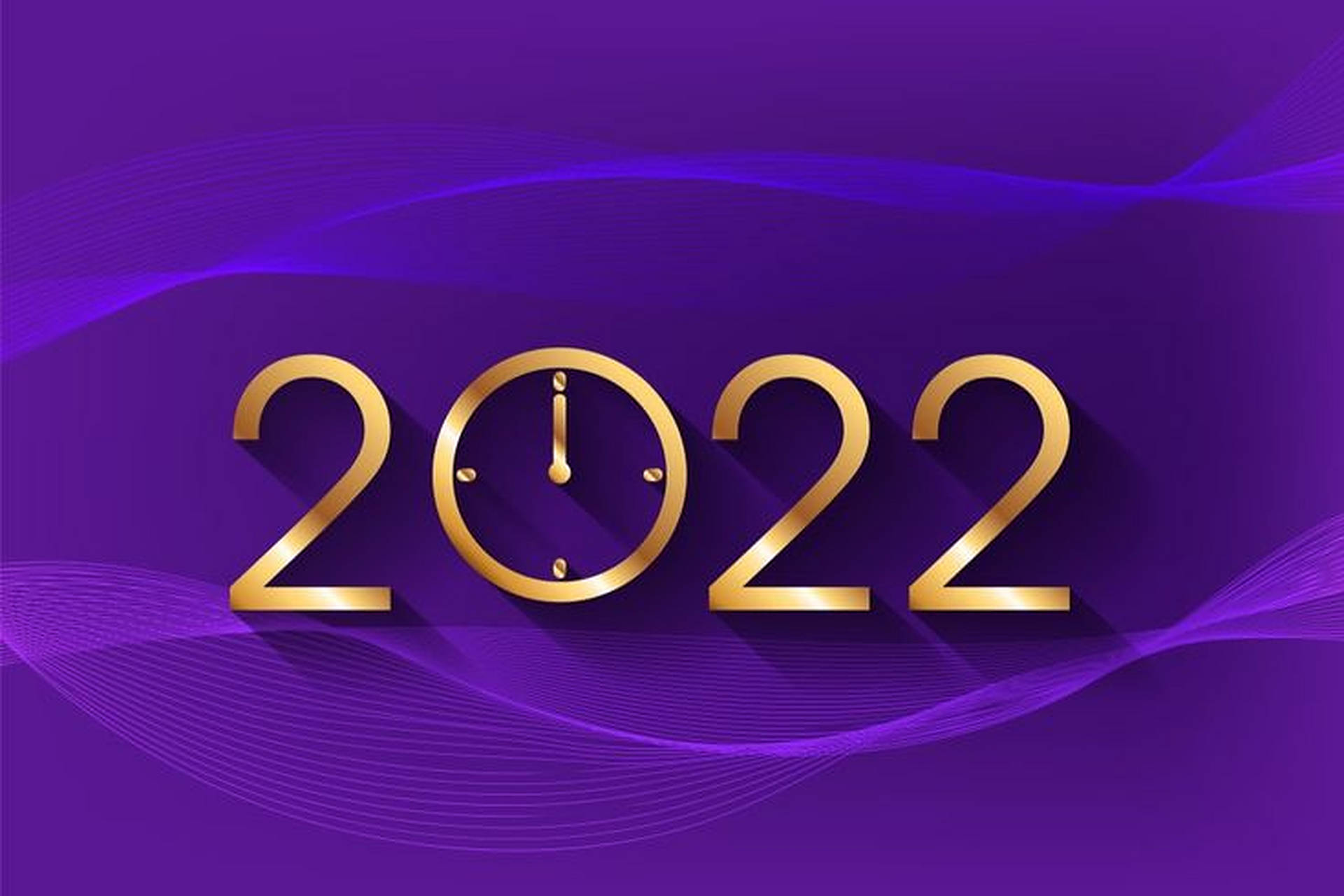 Happy New Year 2022 Purple Art Background