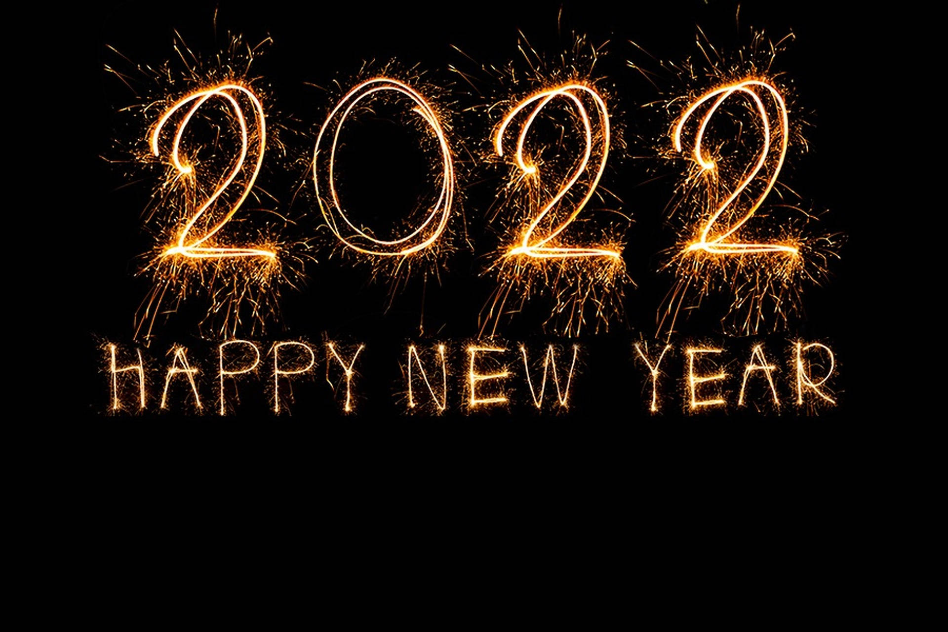 Happy New Year 2022 Sparklers Background