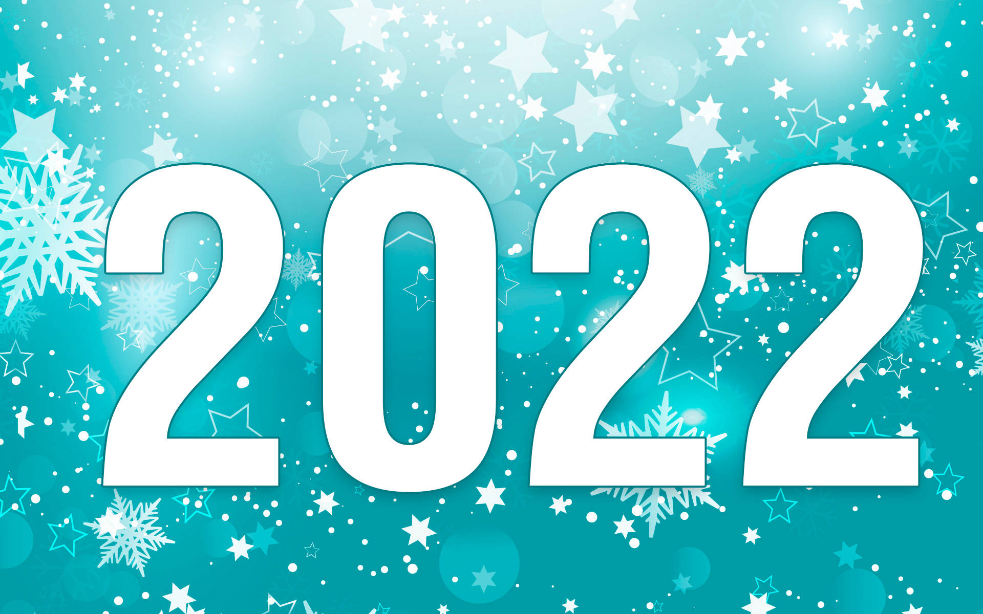 Happy New Year 2022 Teal Poster
