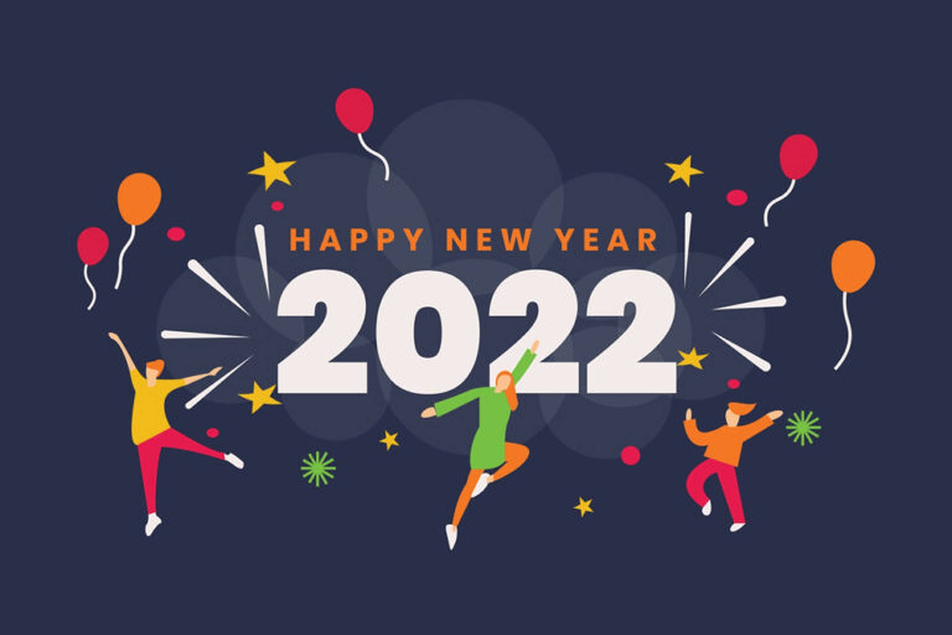 Happy New Year 2022 Vector Art Background