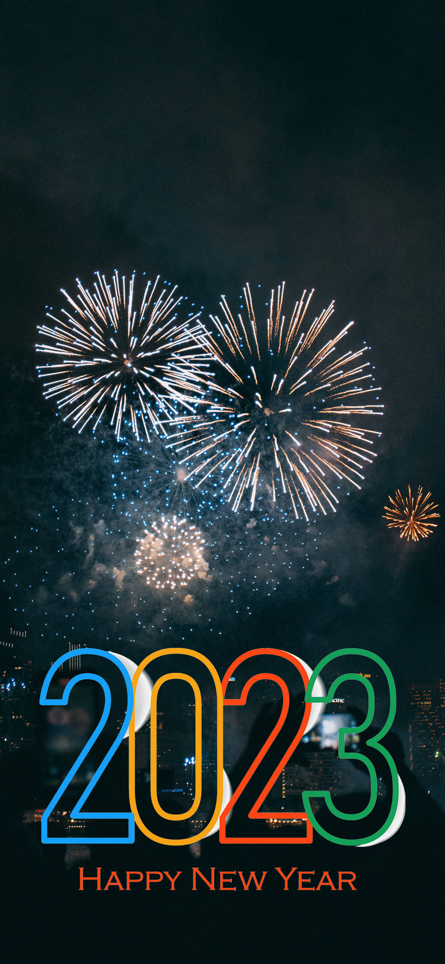 Happy New Year 2023 Fireworks Display Background