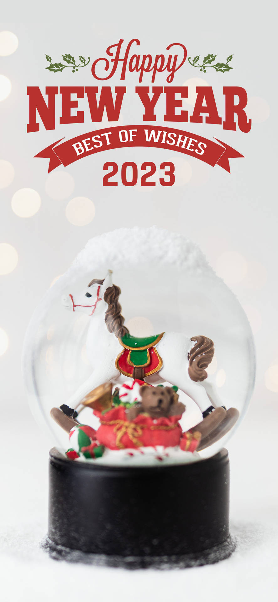 Happy New Year 2023 Snow Globe Background