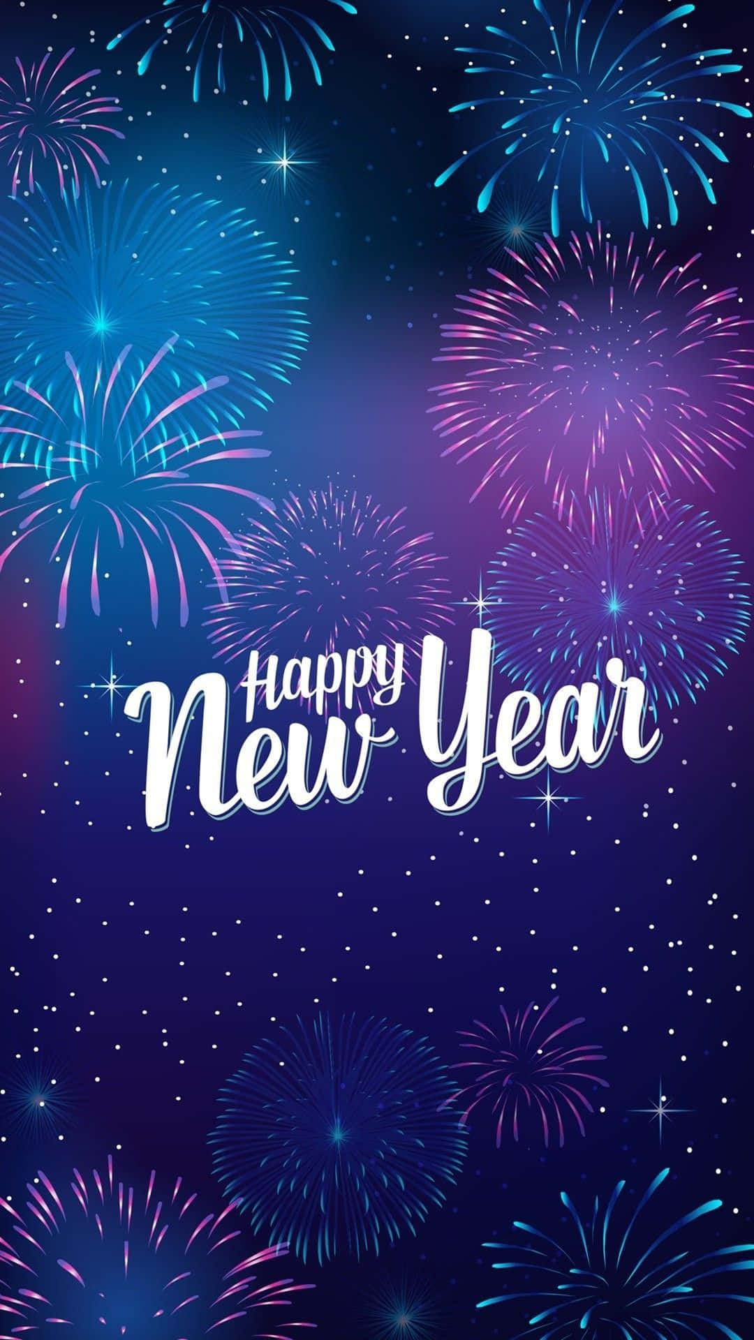 Happy New Year Background With Fireworks Background