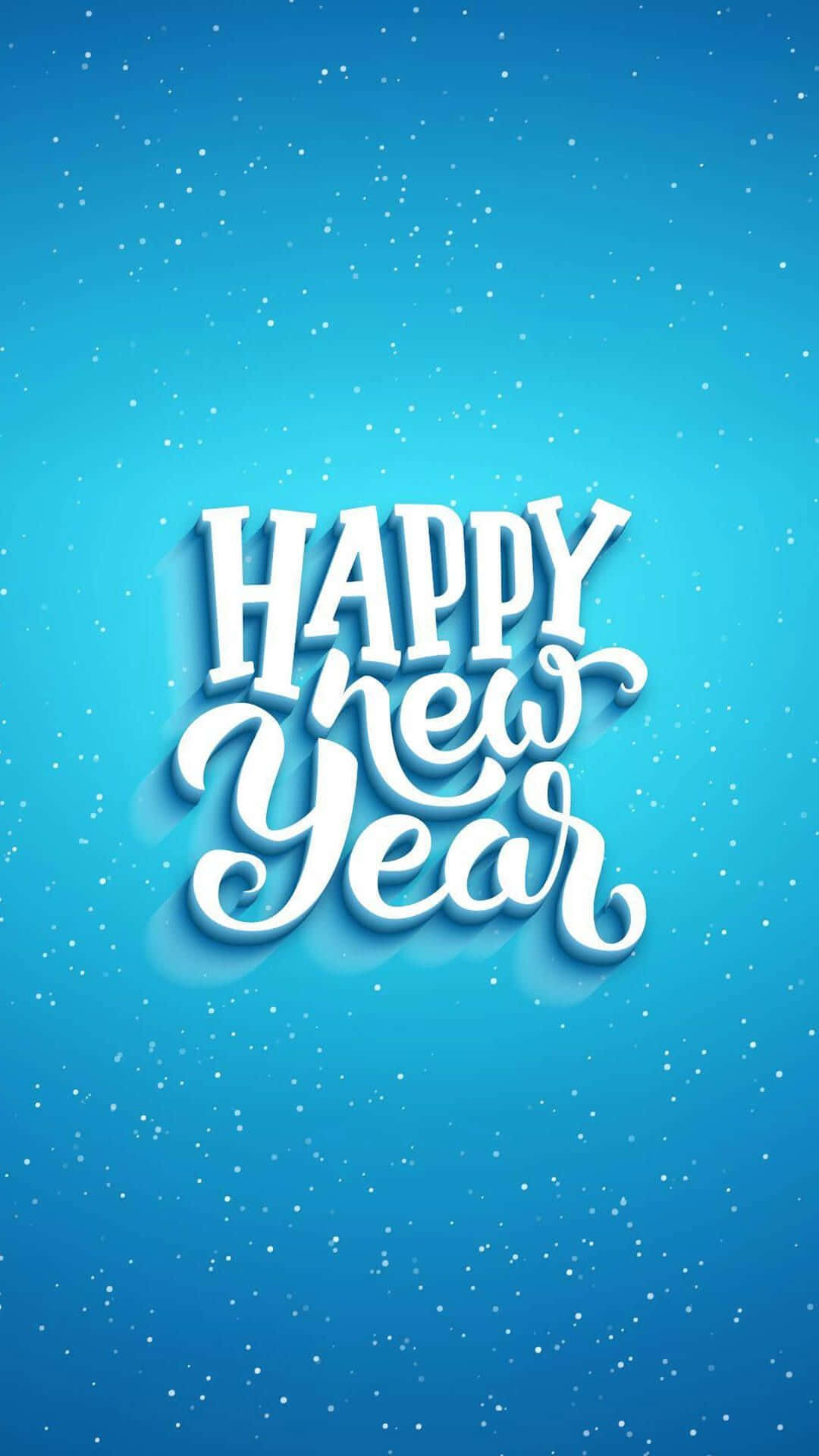 Happy New Year Greetings On Blue Background Background