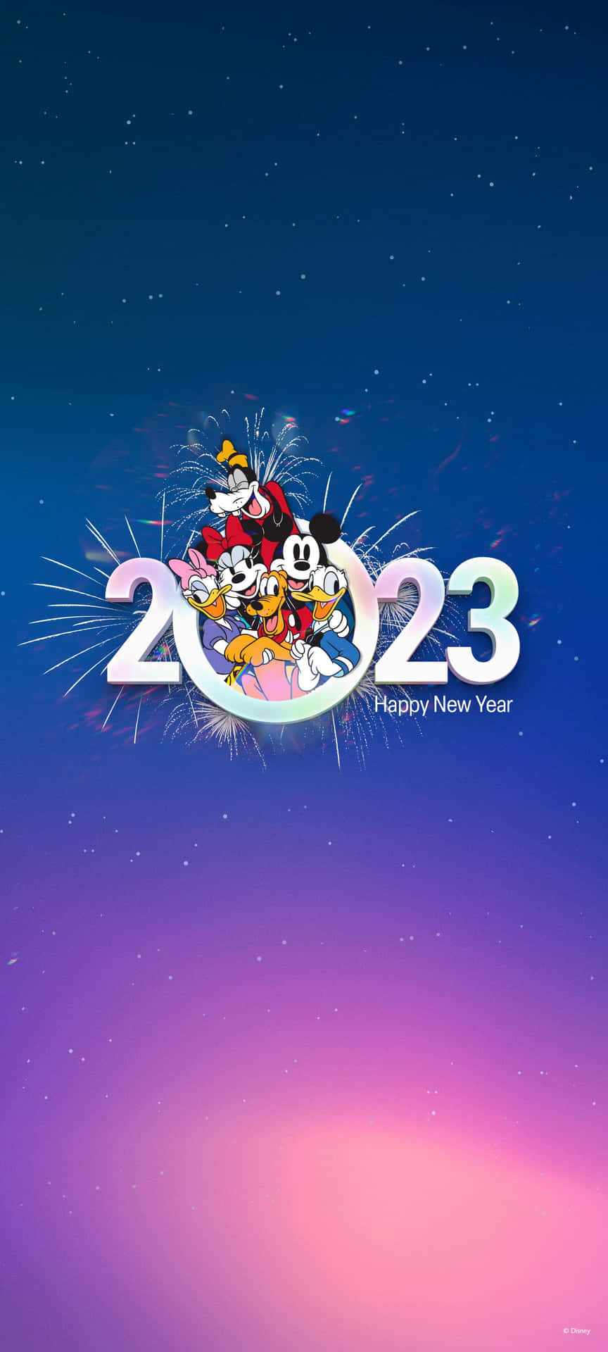 Happy New Year Mickey Mouse Iphone Background