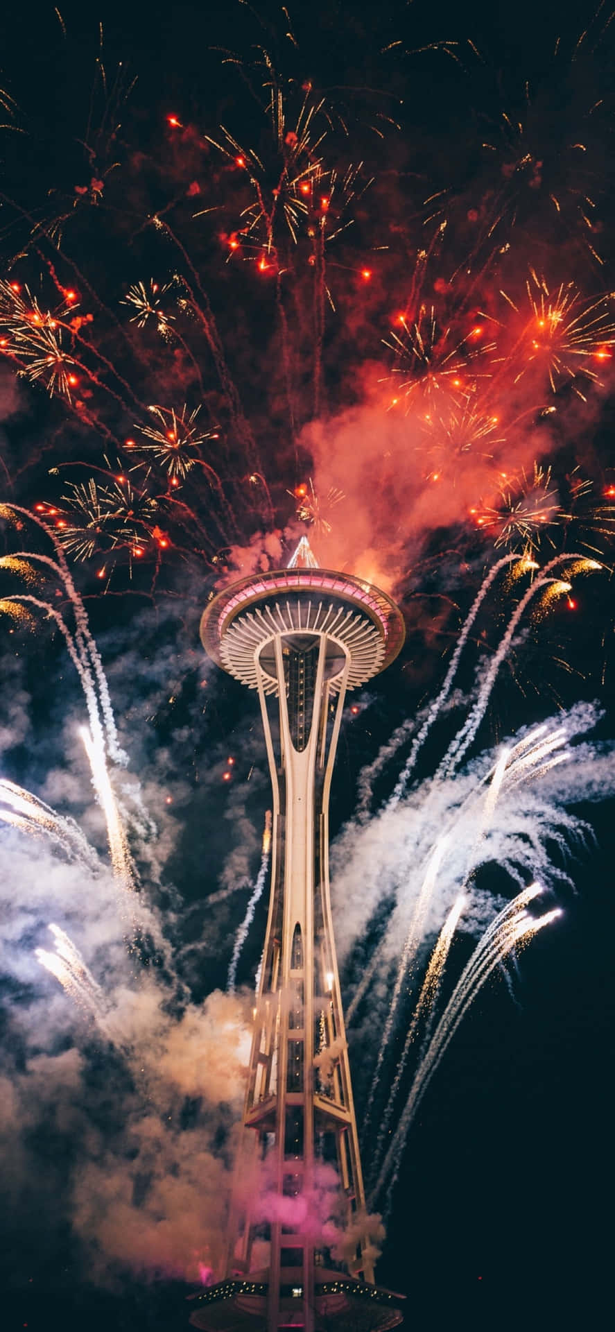 Happy New Year Space Needle Iphone Background