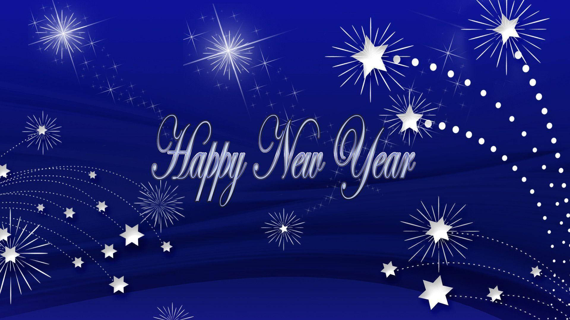 Happy New Year With Stars Background