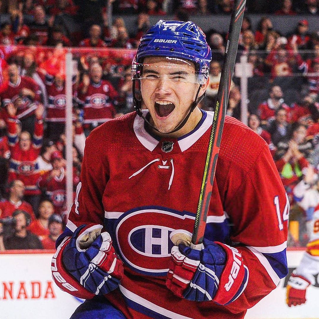 Happy Nick Suzuki Montreal Canadiens Center