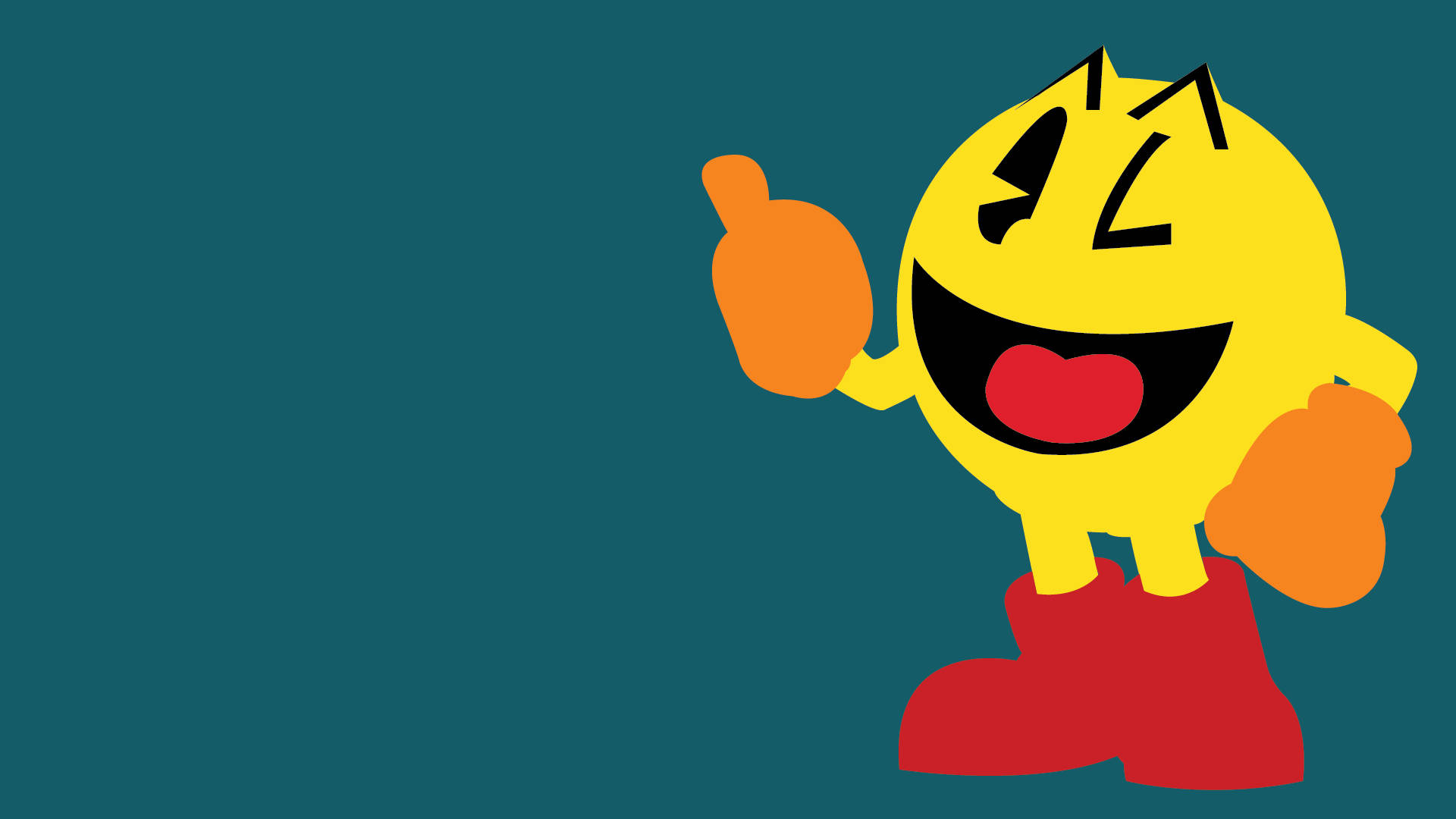 Happy Pac Man Emoji Background