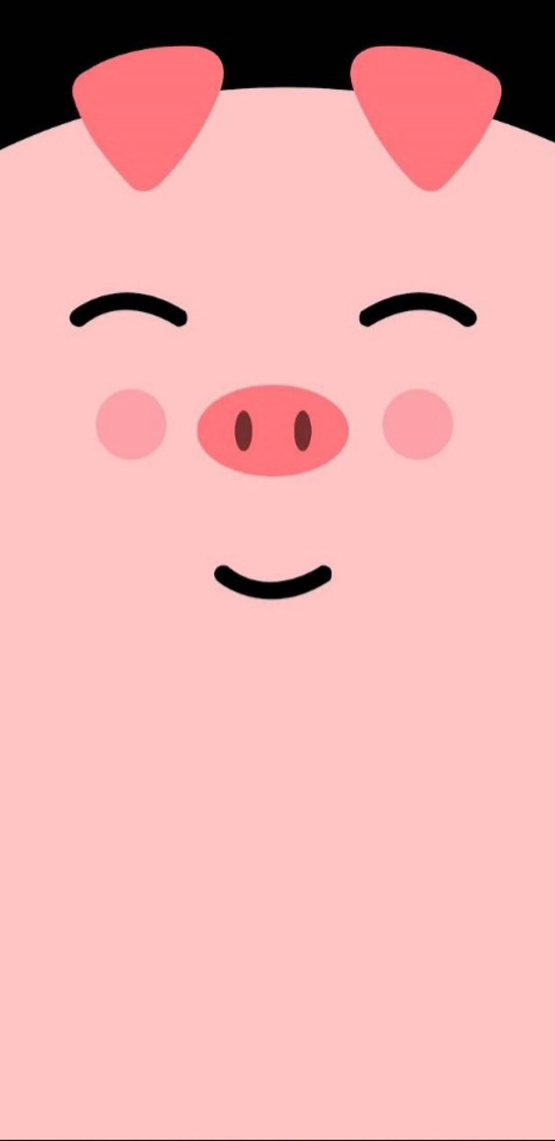 Happy Piggy Face Background