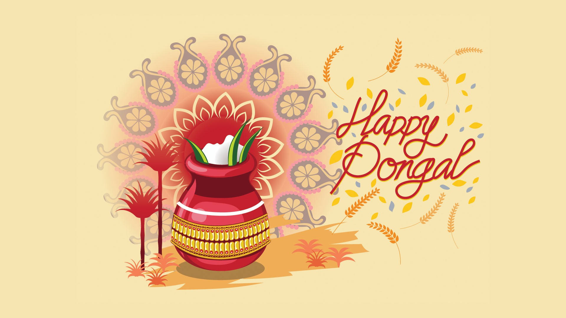 Happy Pongal Digital Illustration