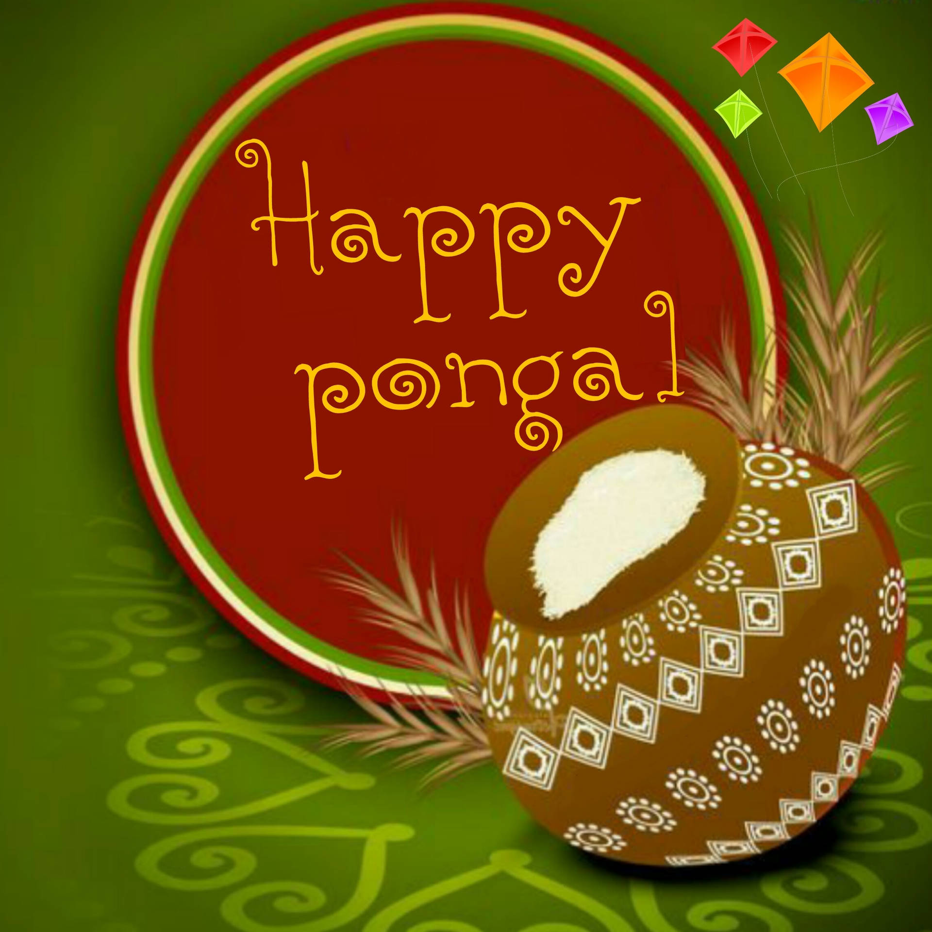 Happy Pongal Festive Greetings Background