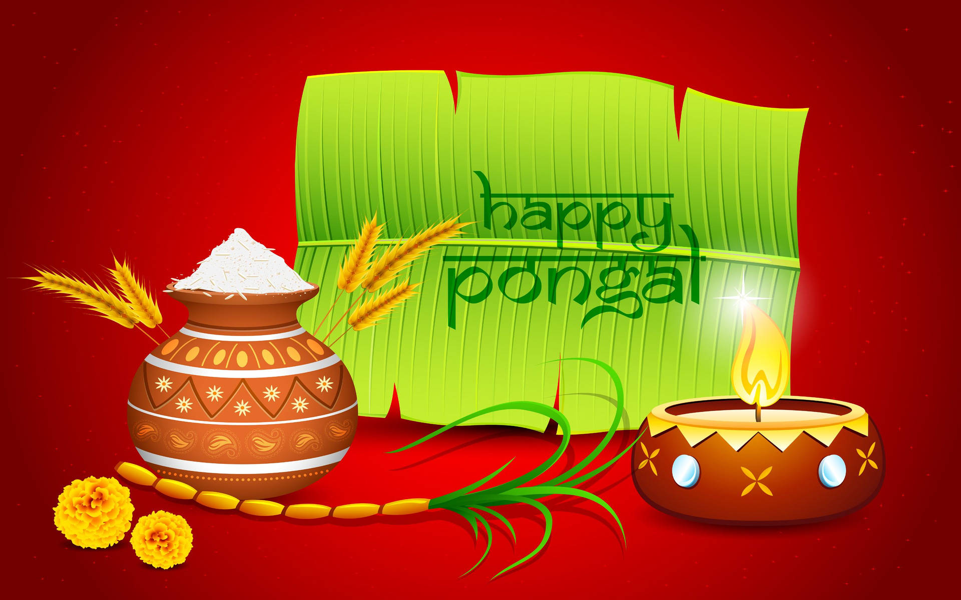 Happy Pongal Harvest Background