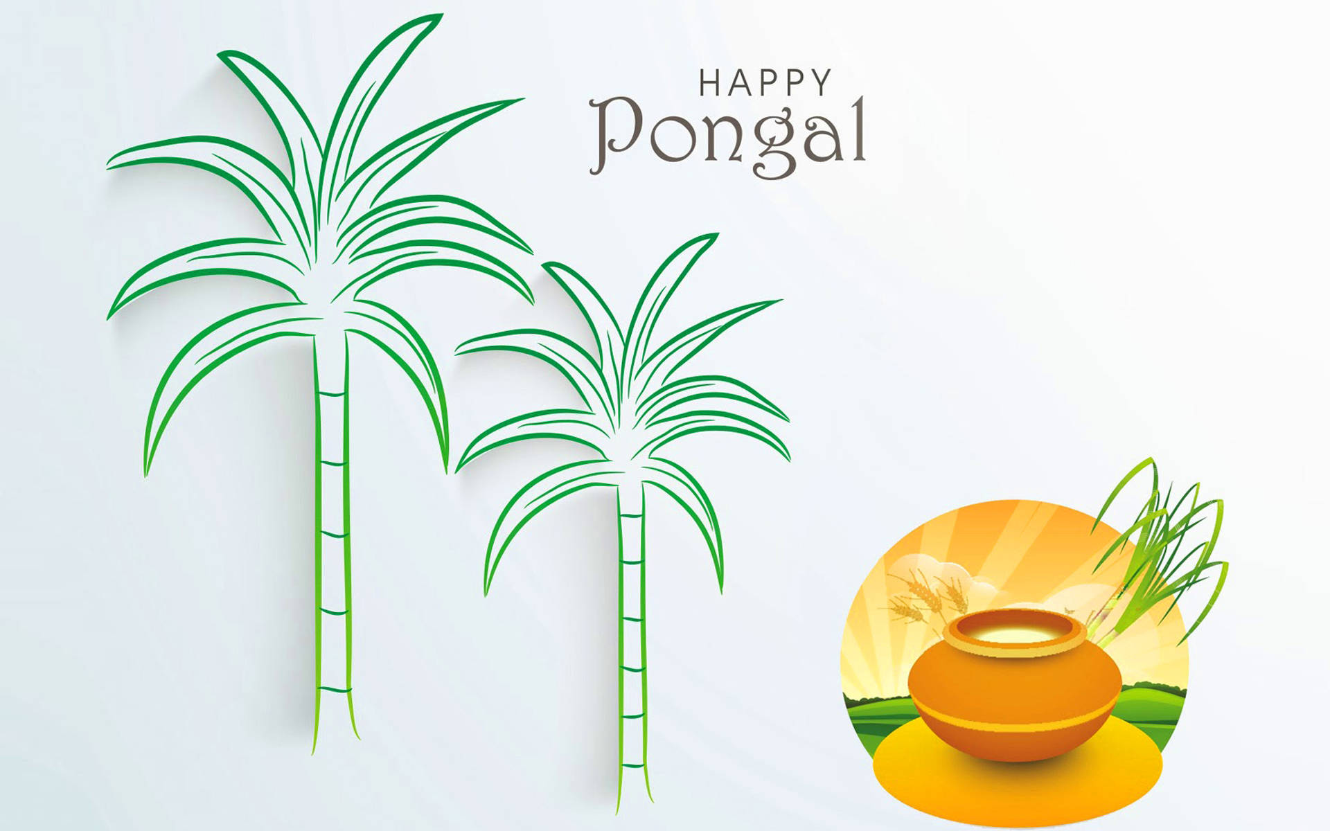 Happy Pongal Minimalist Background