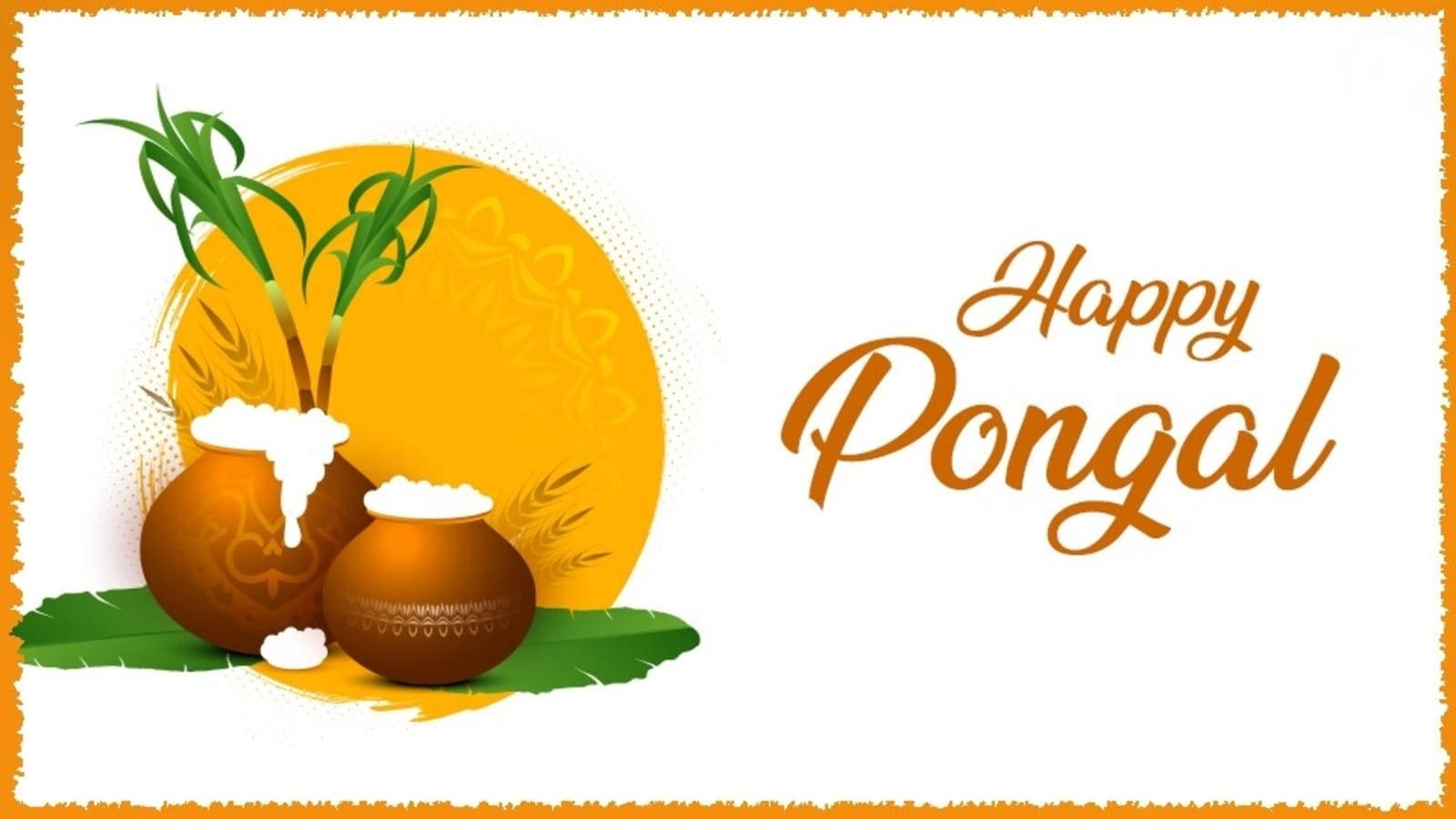 Happy Pongal Postcard Background
