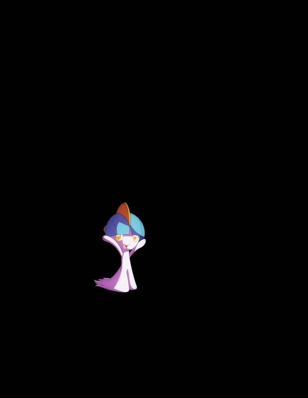 Happy Ralts In Black Background Background