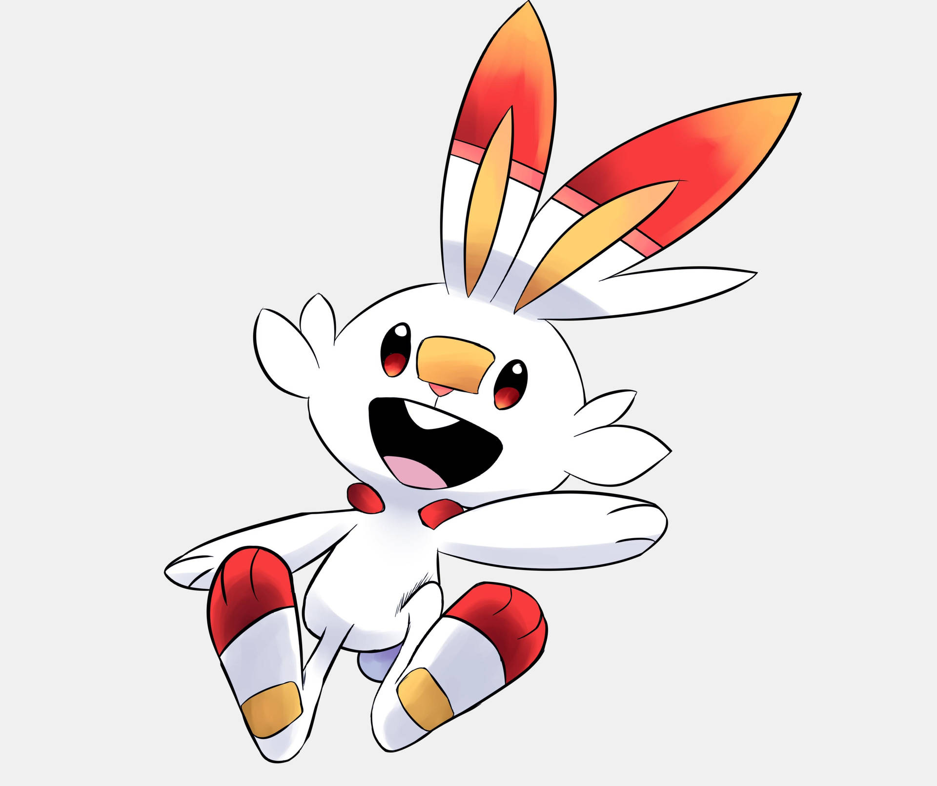 Happy Scorbunny Jump Background