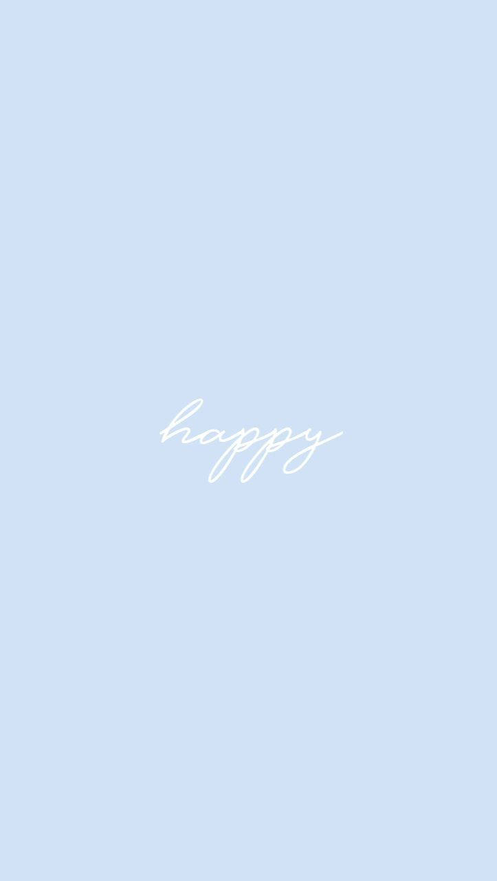 Happy Simple Blue Aesthetic Background