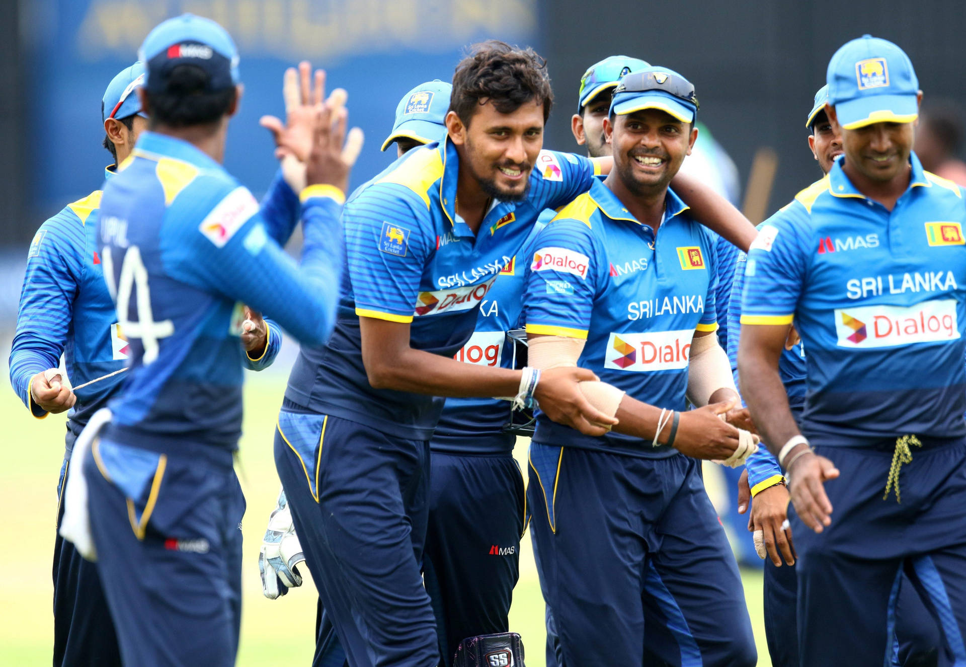 Happy Sri Lanka Cricket Team Background