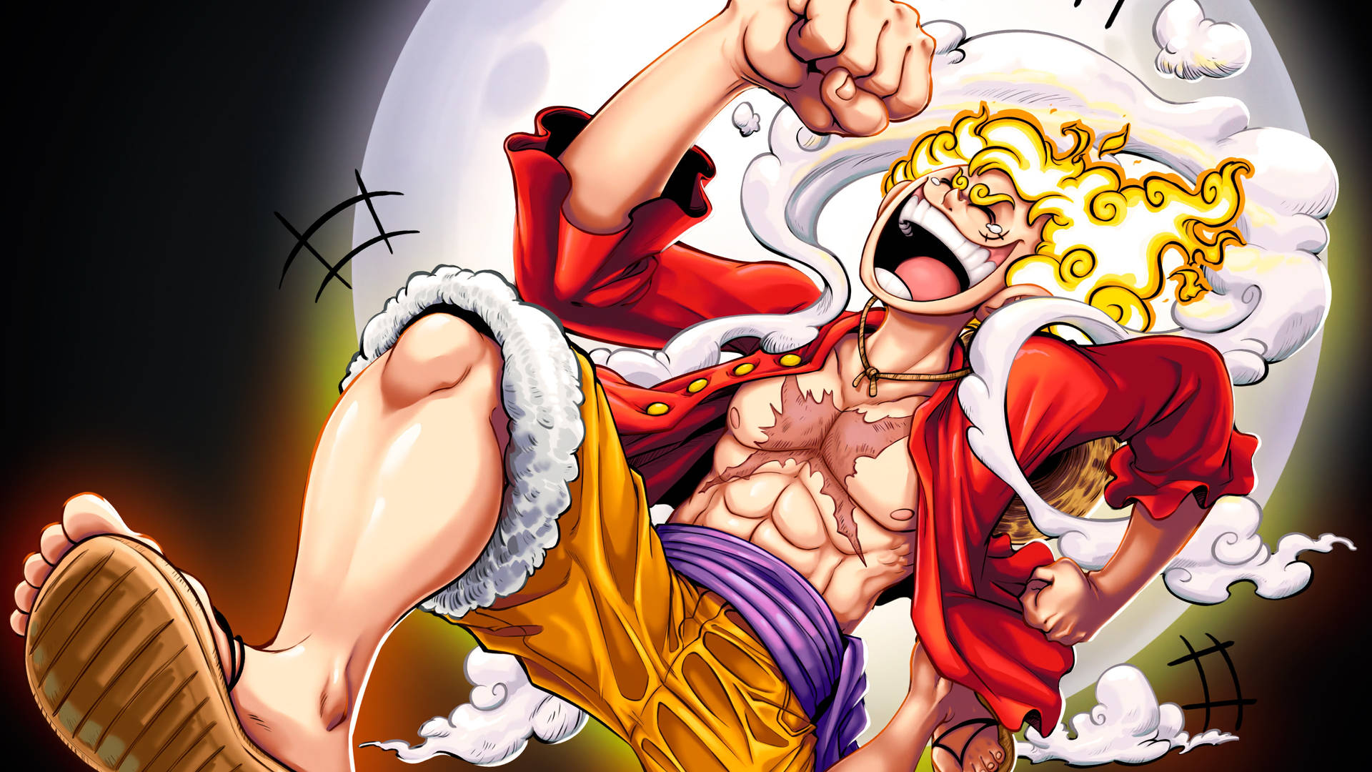 Happy Sun God Nika Luffy Background