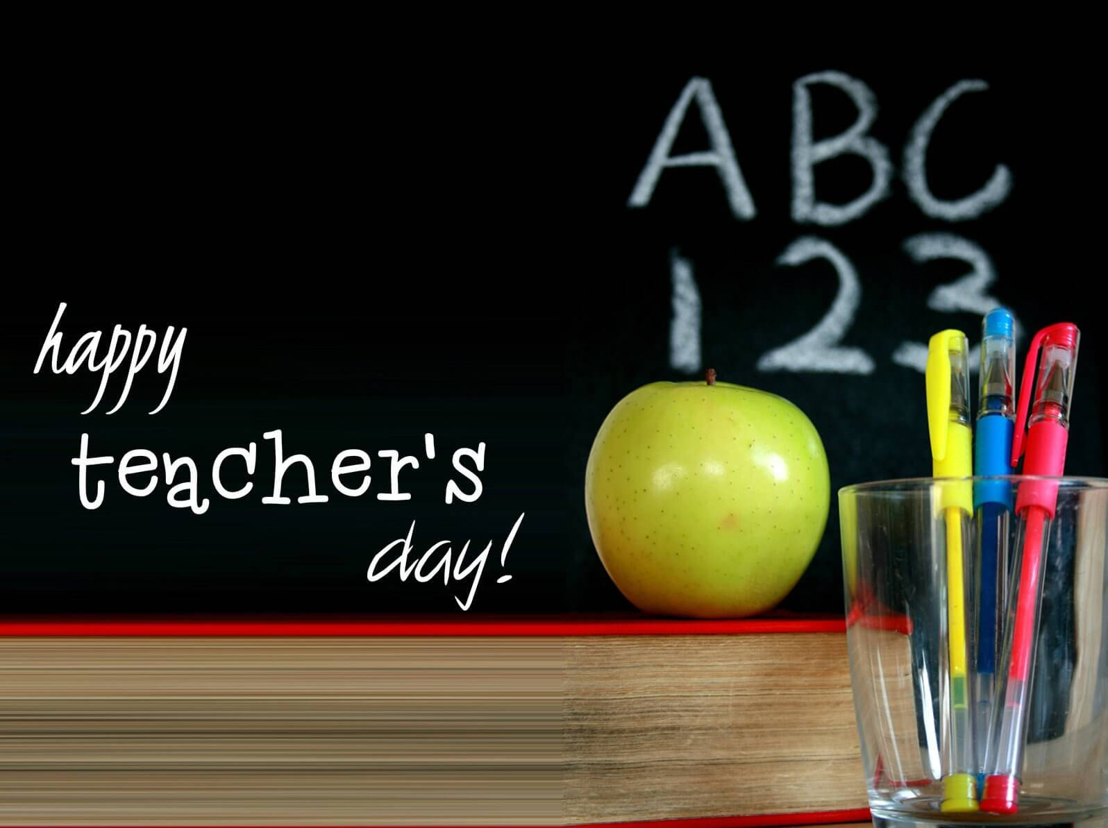 Happy Teachers' Day Apple Pens