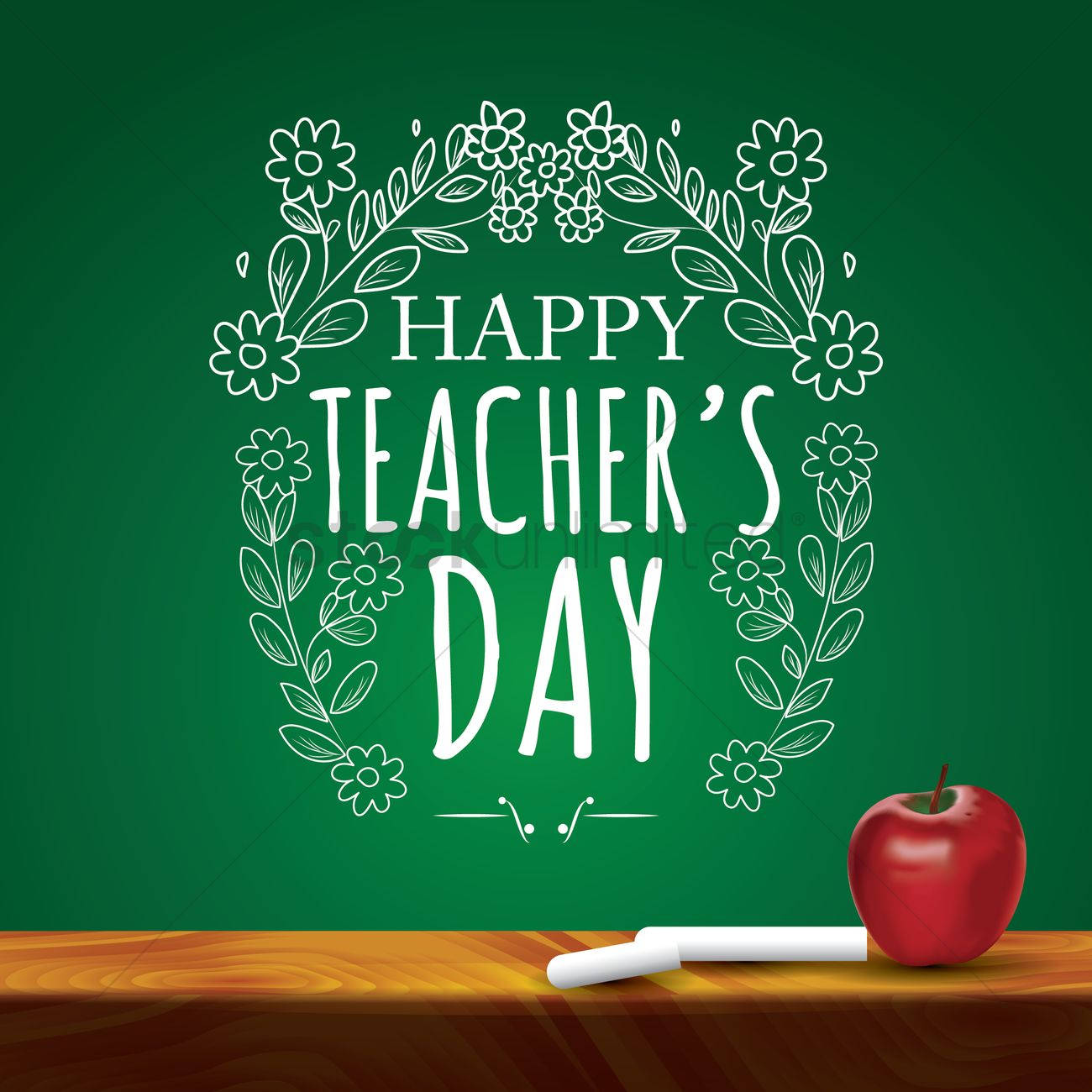 Happy Teachers' Day Chalkboard Background