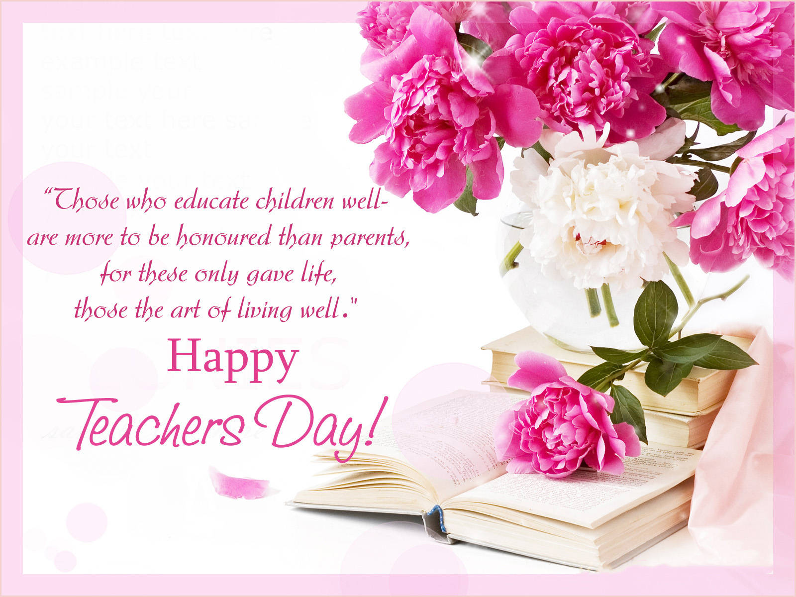 Happy Teachers' Day Honor Background