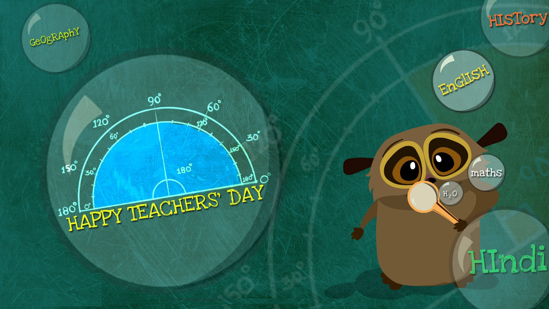 Happy Teachers' Day Tarsier Background