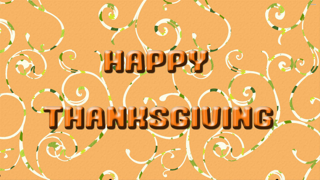 Happy Thanksgiving Day Orange Background