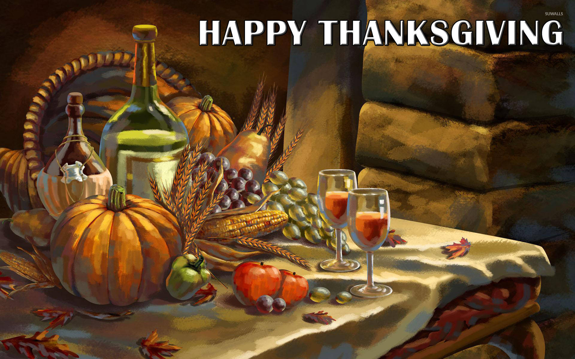 Happy Thanksgiving Day Painting Background