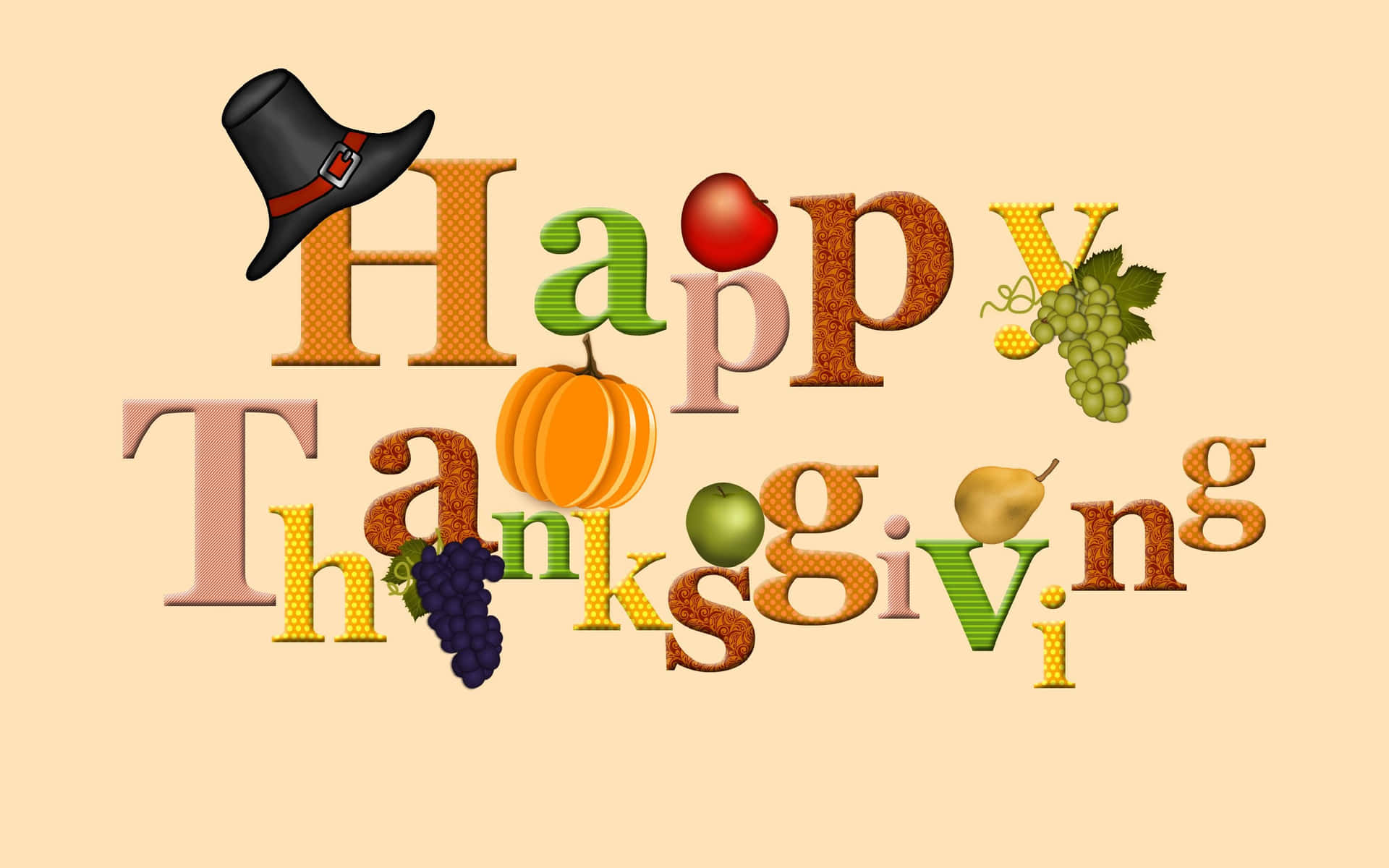 Happy Thanksgiving Greeting Creative Typography