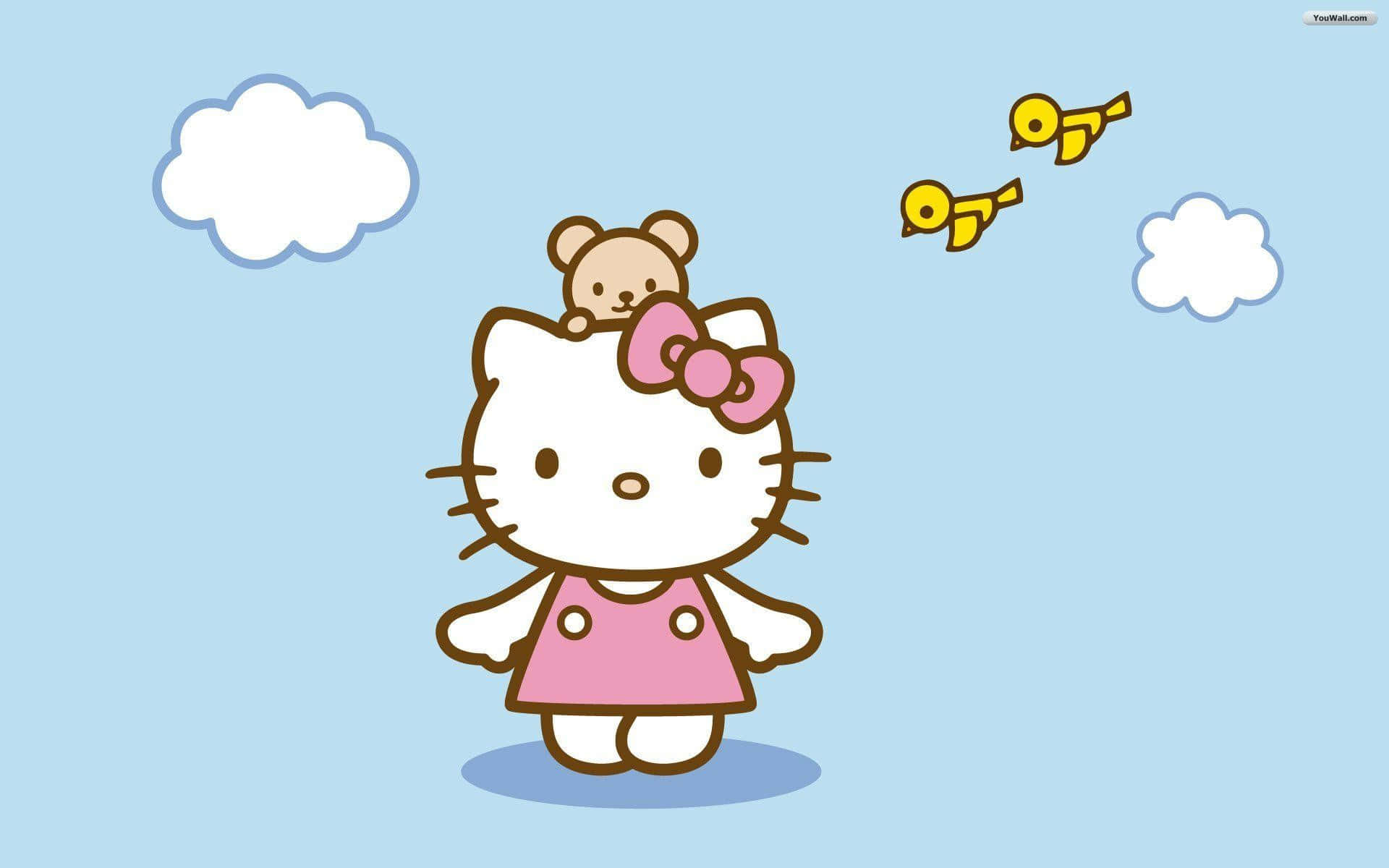 “happy Thanksgiving With Hello Kitty” Background
