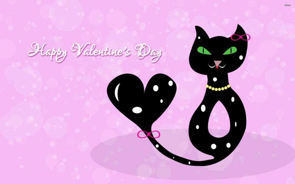 Happy Valentine’s Day Black Cat