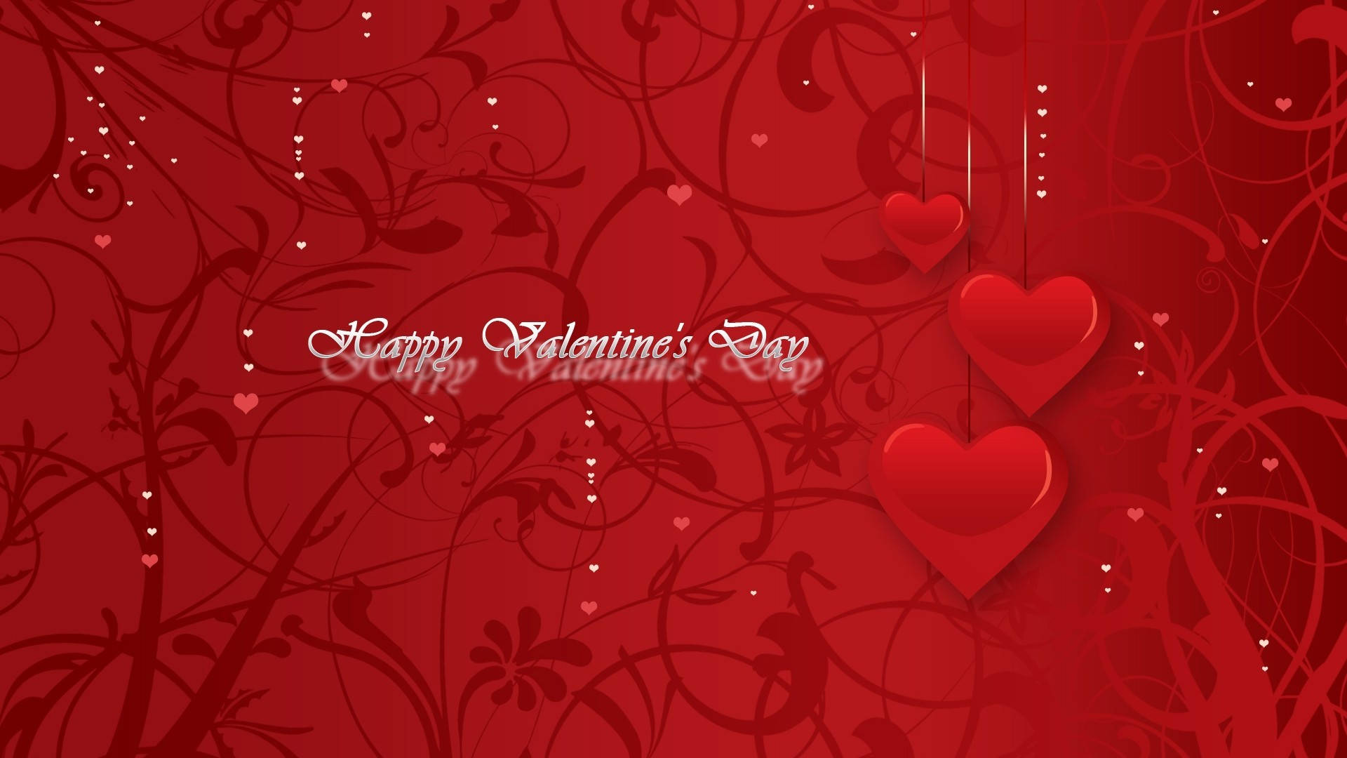 Happy Valentine’s Day Decorative Swirls Background