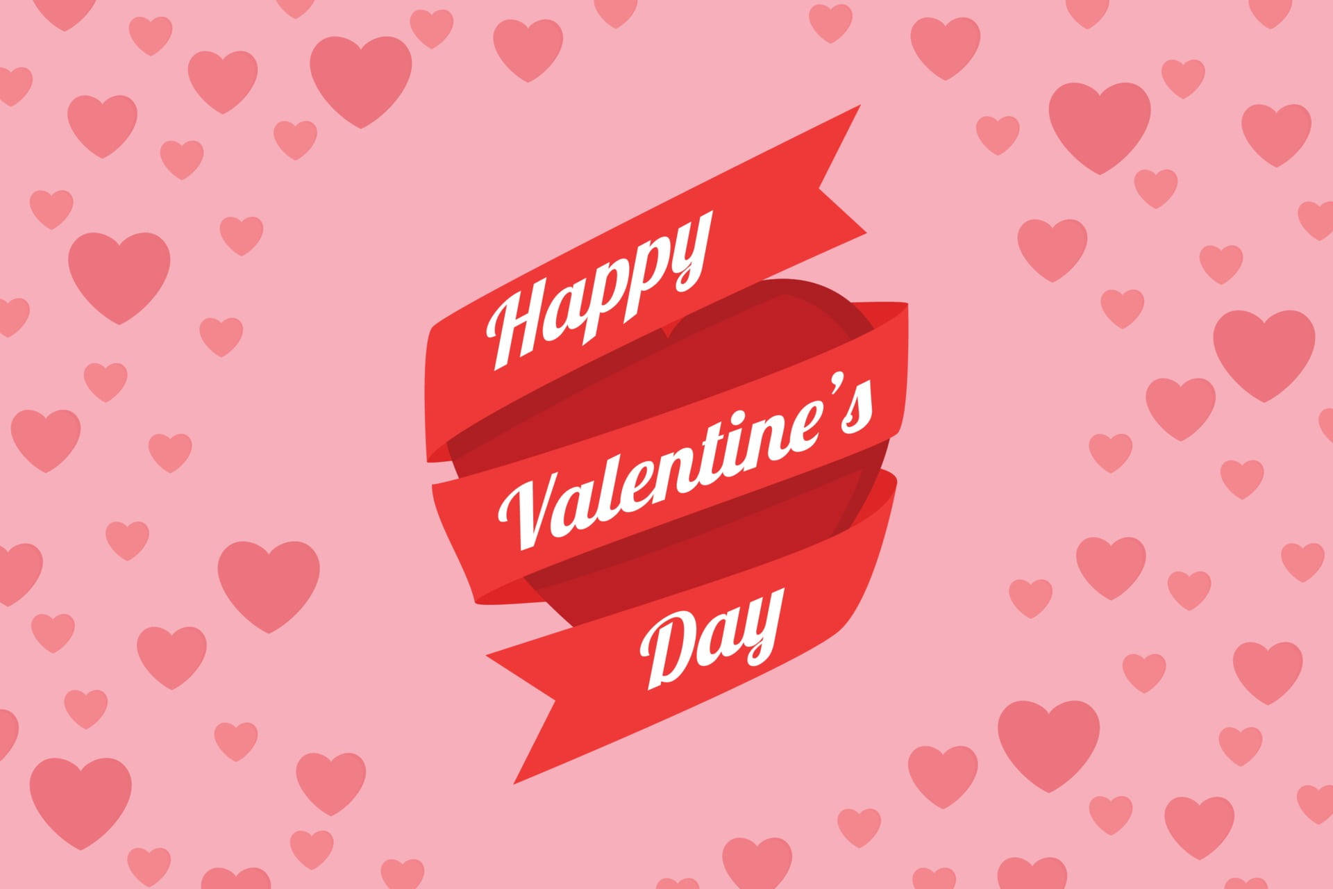 Happy Valentine’s Day Heart Banner
