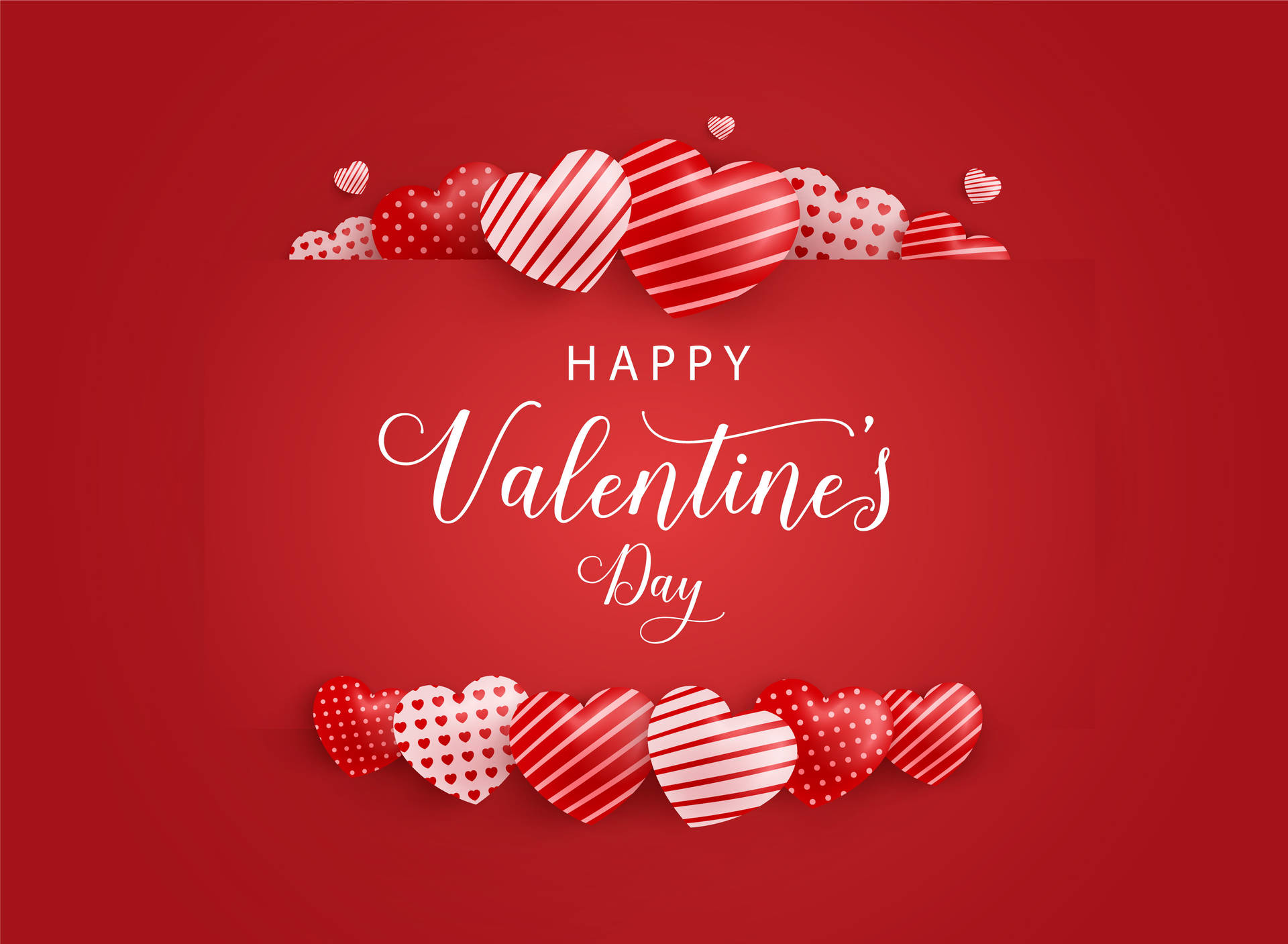 Happy Valentine’s Day Patterned Hearts Background