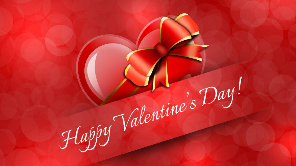 Happy Valentine’s Day Red Heart Background