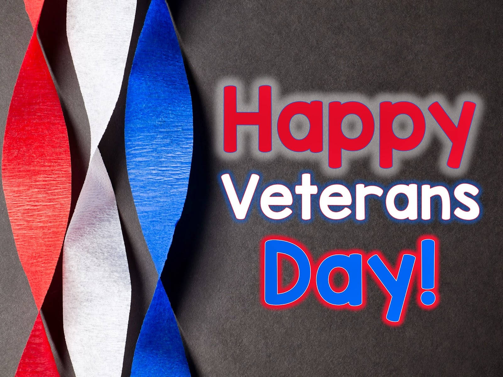 Happy Veterans Day Ribbons Background